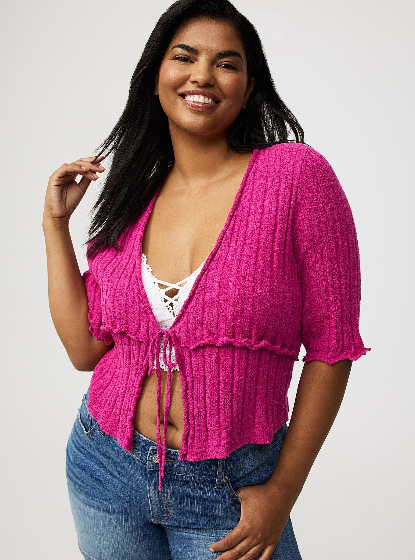 Cropped Tie-Front Shrug