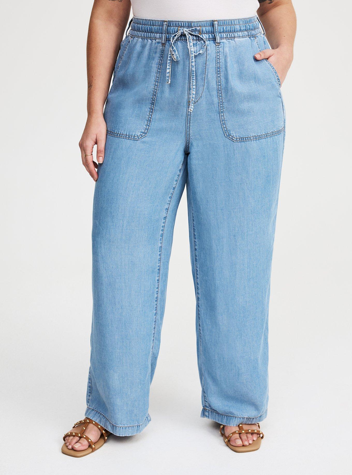 High-Rise Pull-On Lightweight Denim Jean
