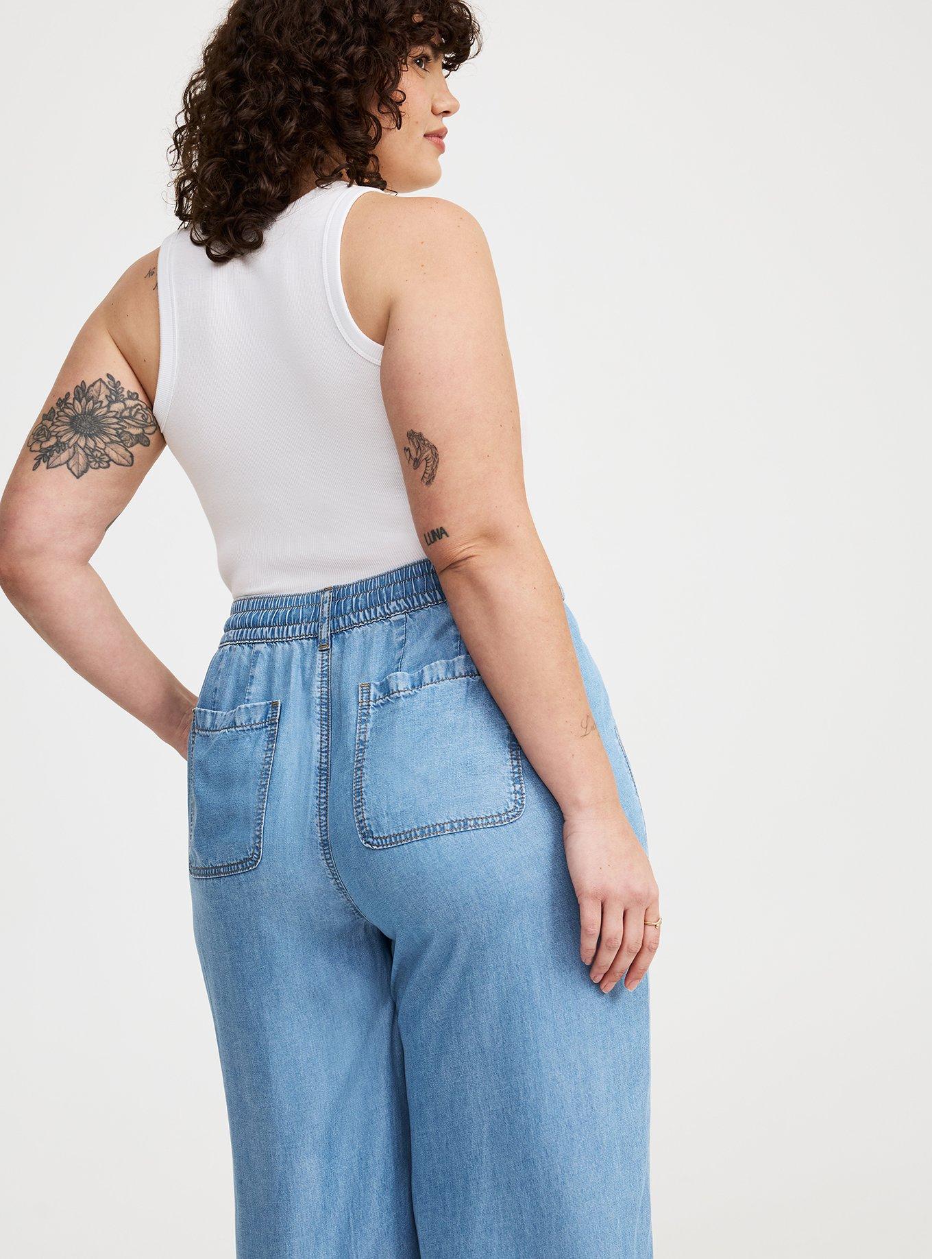 High-Rise Pull-On Lightweight Denim Jean