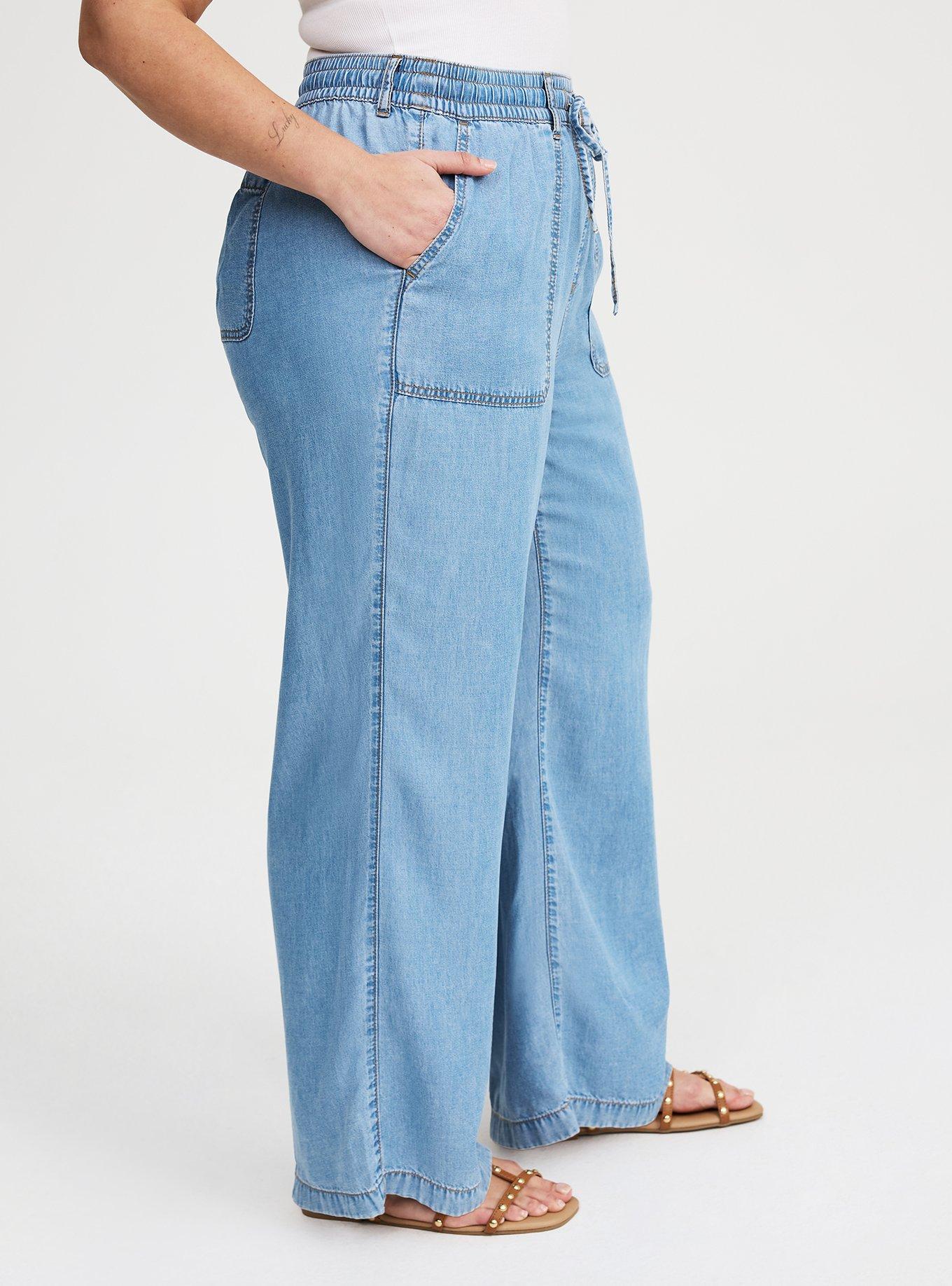 High-Rise Pull-On Lightweight Denim Jean