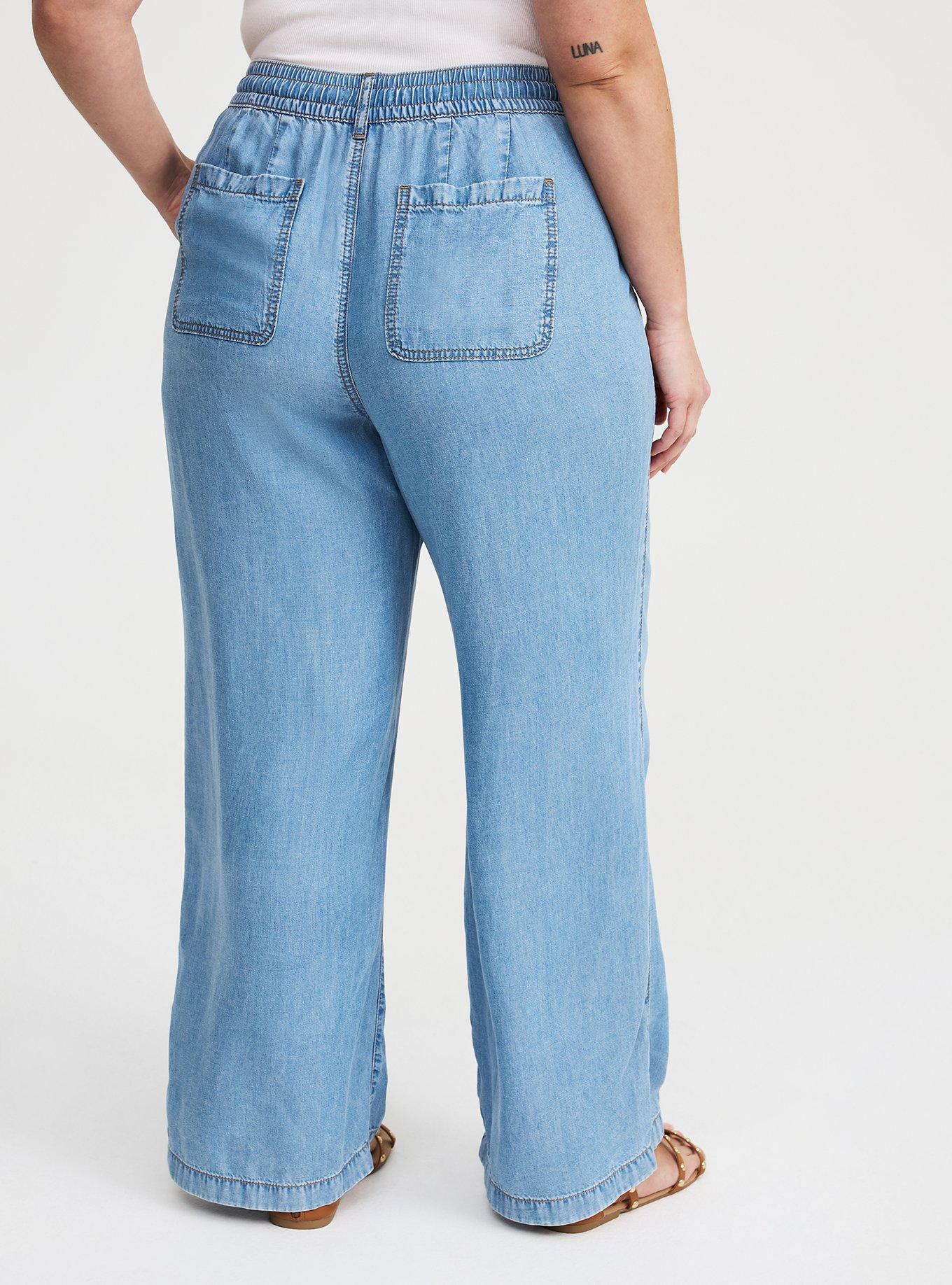 High-Rise Pull-On Lightweight Denim Jean