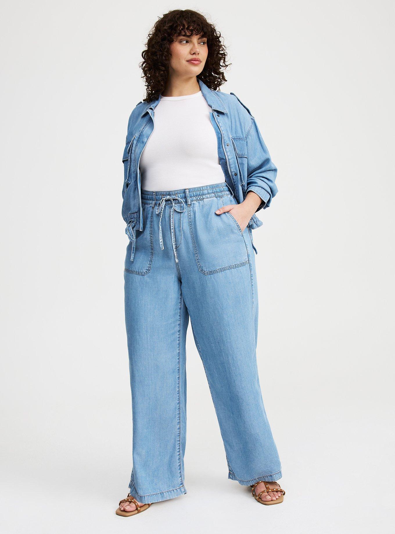 High-Rise Pull-On Lightweight Denim Jean