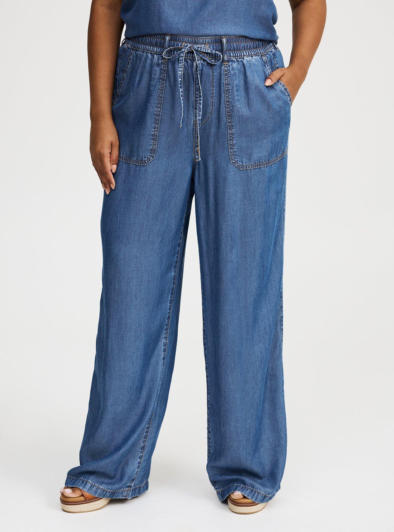 High-Rise Pull-On Lightweight Denim Jean