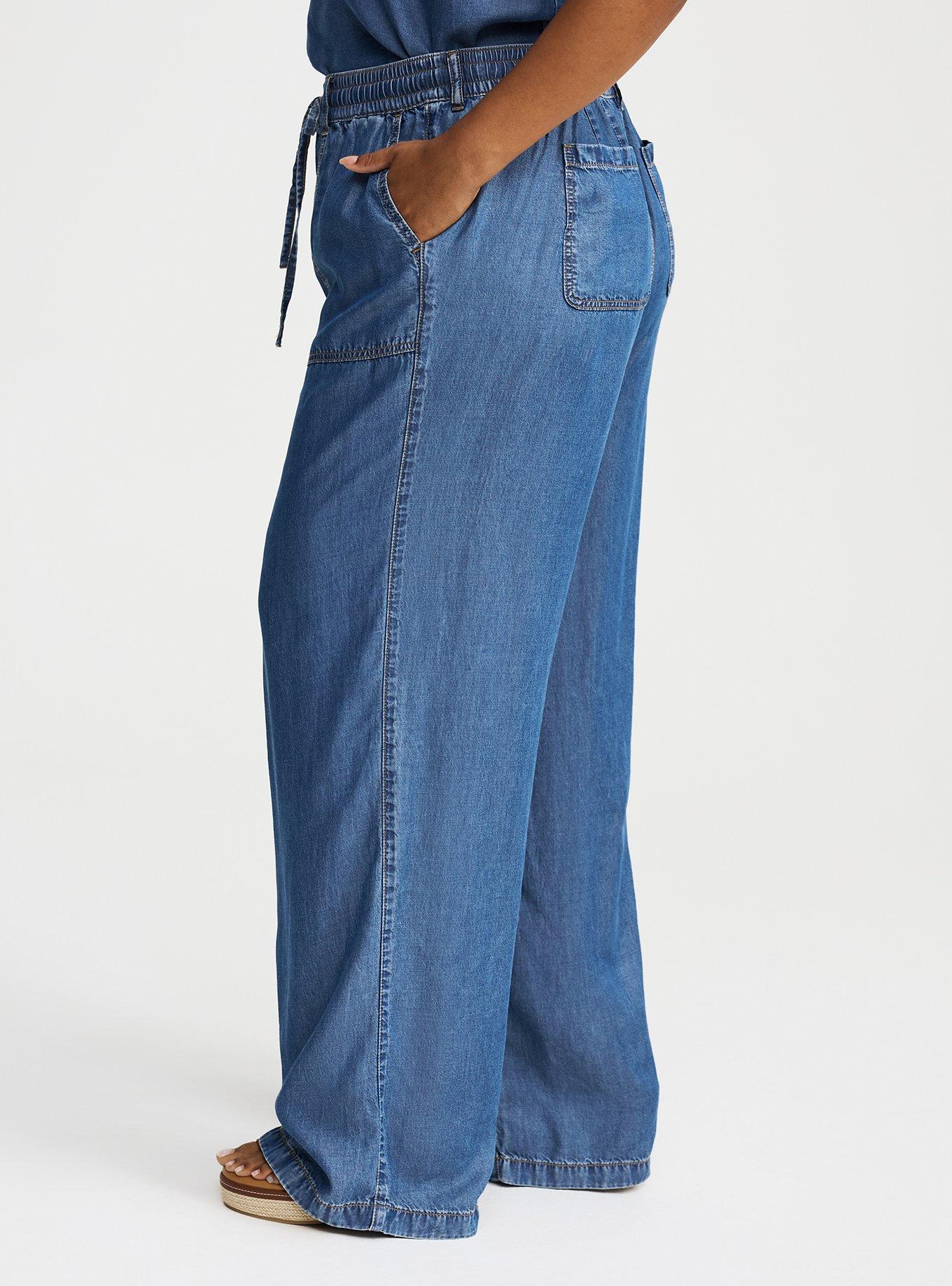 High-Rise Pull-On Lightweight Denim Jean
