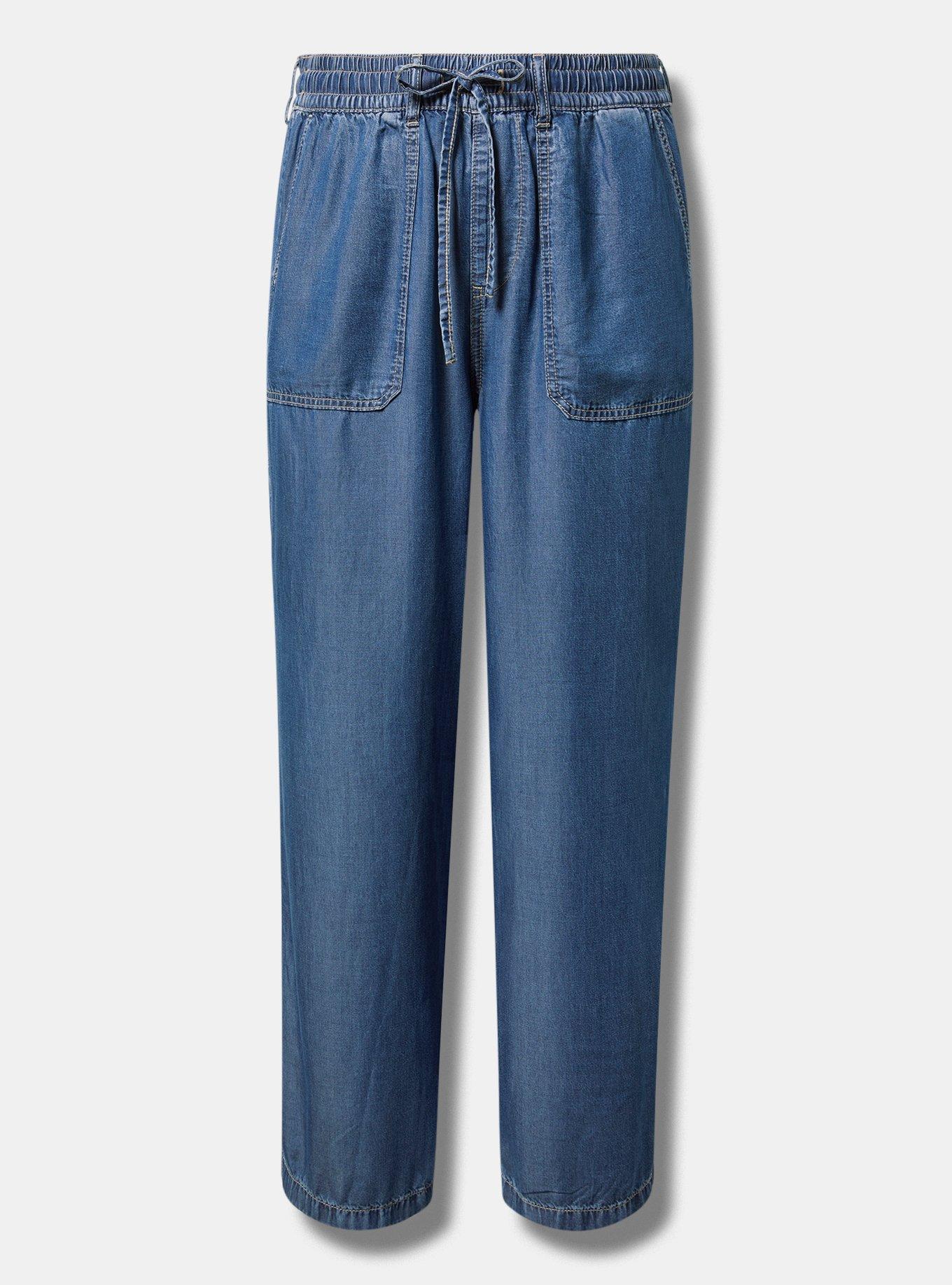 High-Rise Pull-On Lightweight Denim Jean