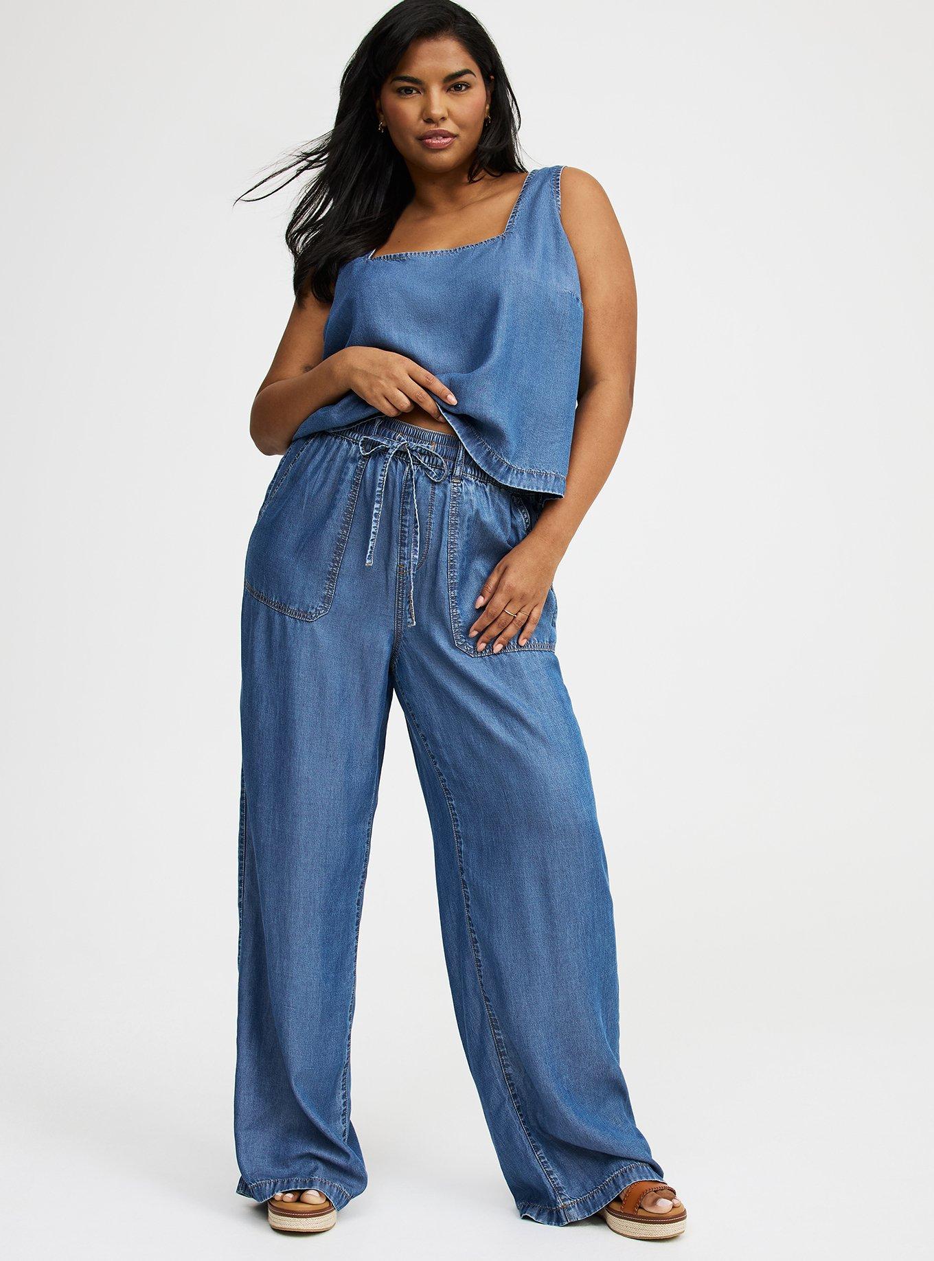 High-Rise Pull-On Lightweight Denim Jean