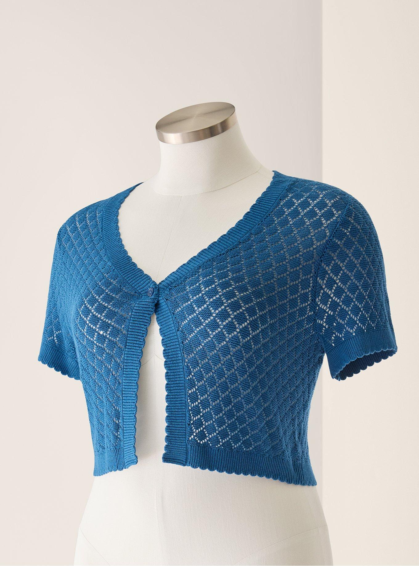 Retro Chic Scallop Edge Cardigan