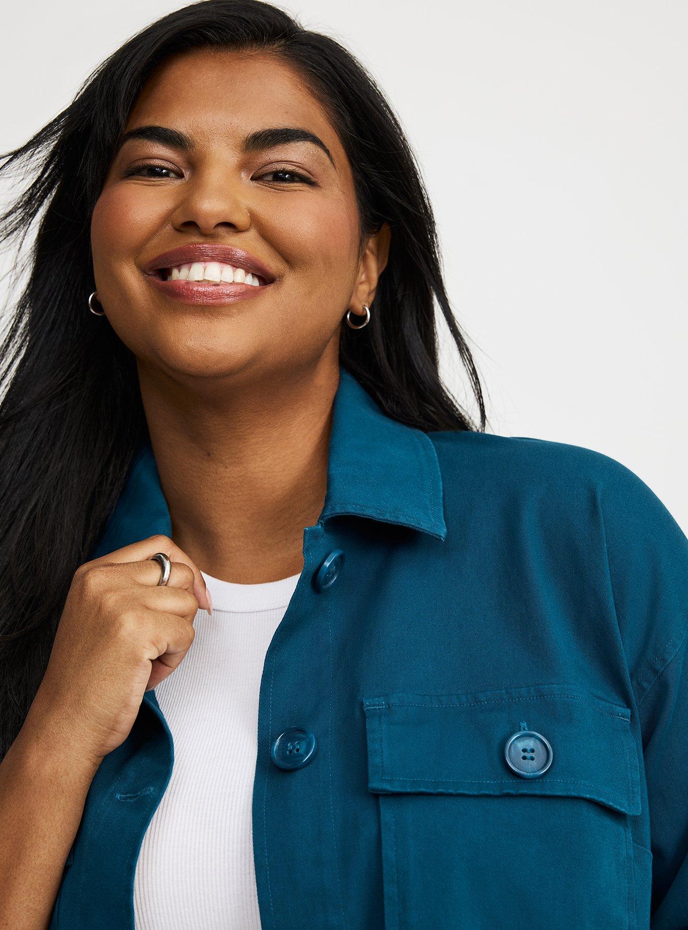 Cropped Twill Jacket