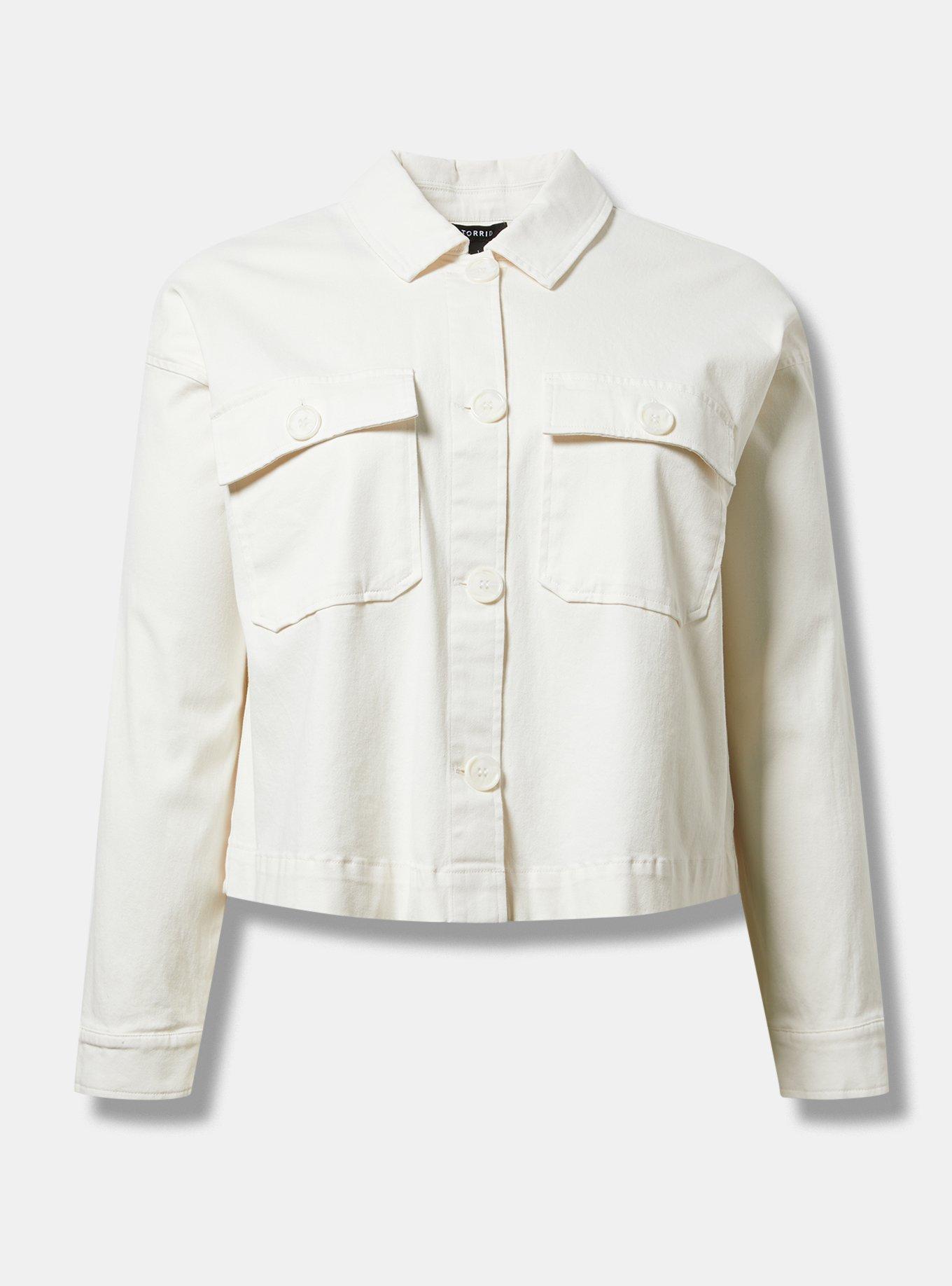 Cropped Twill Jacket
