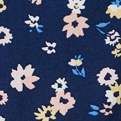 Pull-On Washable Challis Short, TONIGHT FLORAL NAVY, swatch