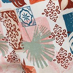 Pull-On Washable Challis Short, PALM LEAF QUILT MULTI, swatch