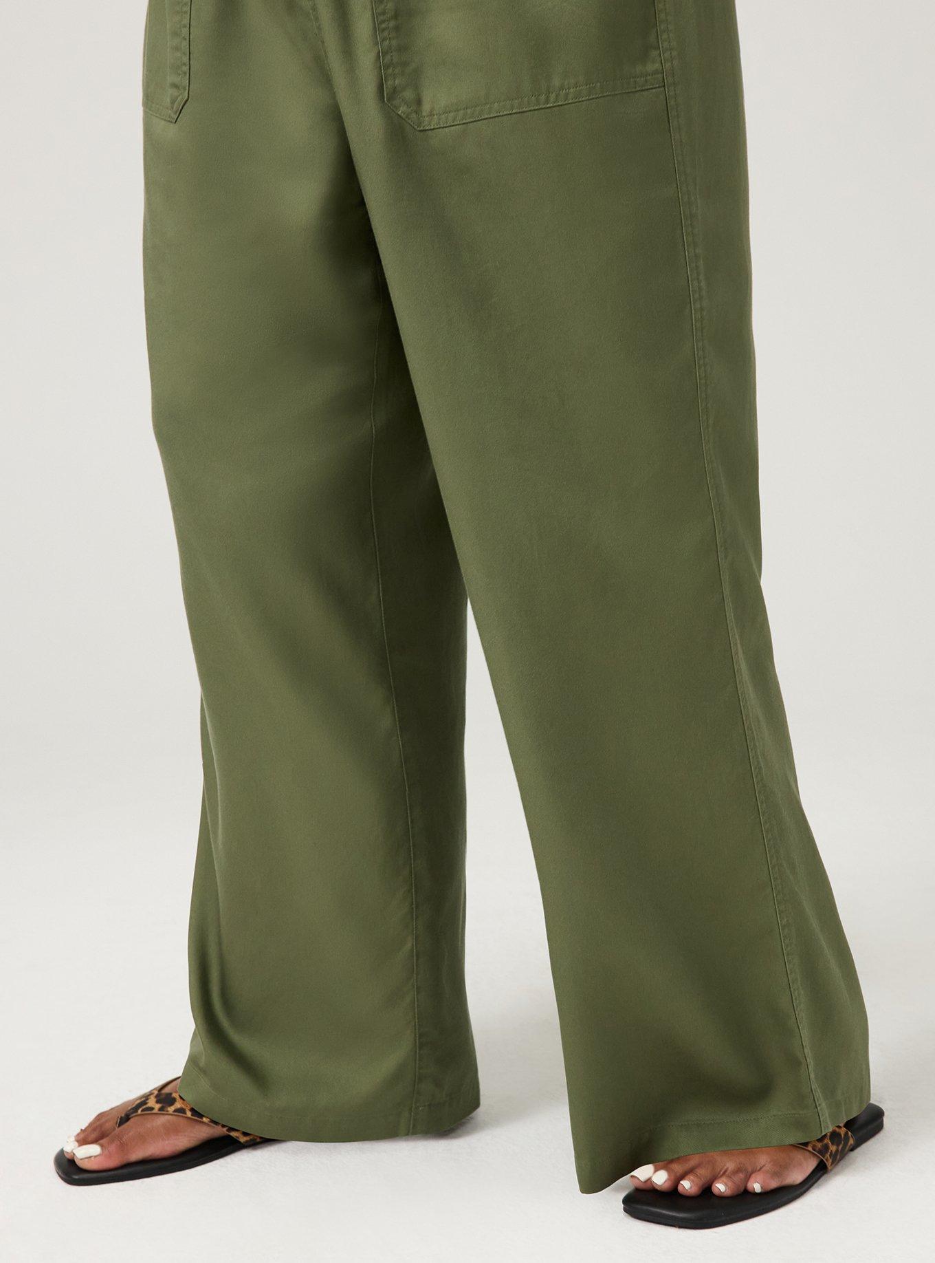 Pull-On Wide Leg Pant, OLIVINE, alternate
