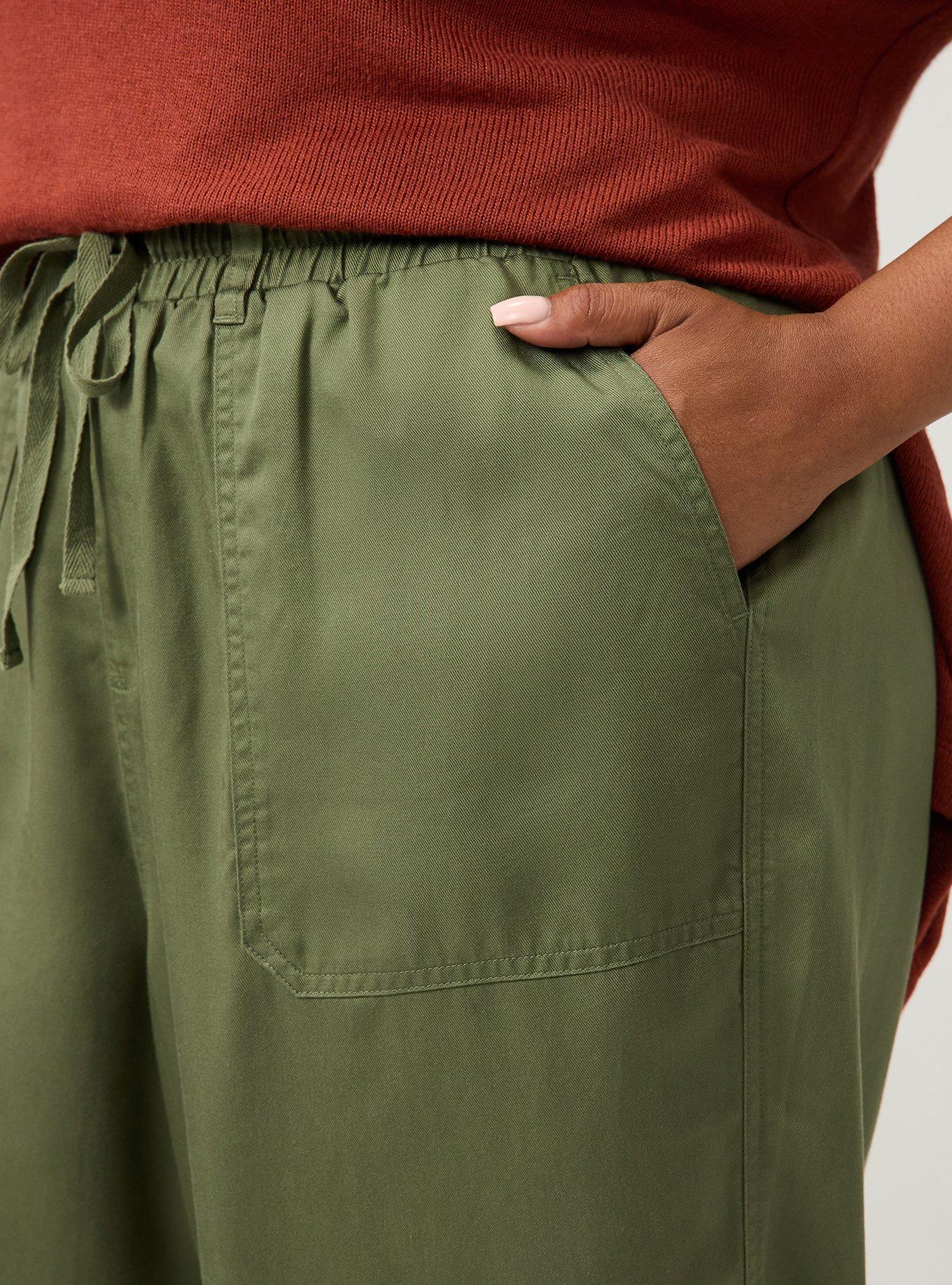 Pull-On Wide Leg Pant, OLIVINE, alternate