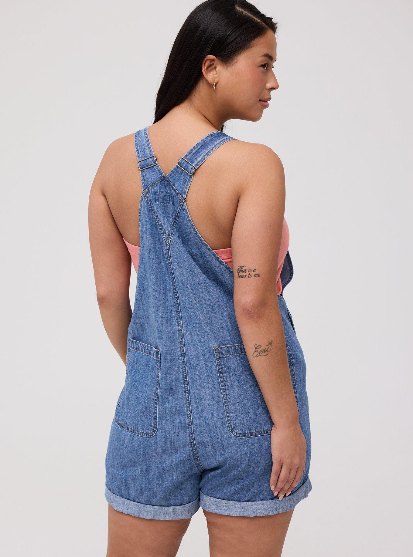 Lightweight Denim Shortall, MEDIUM WASH, alternate