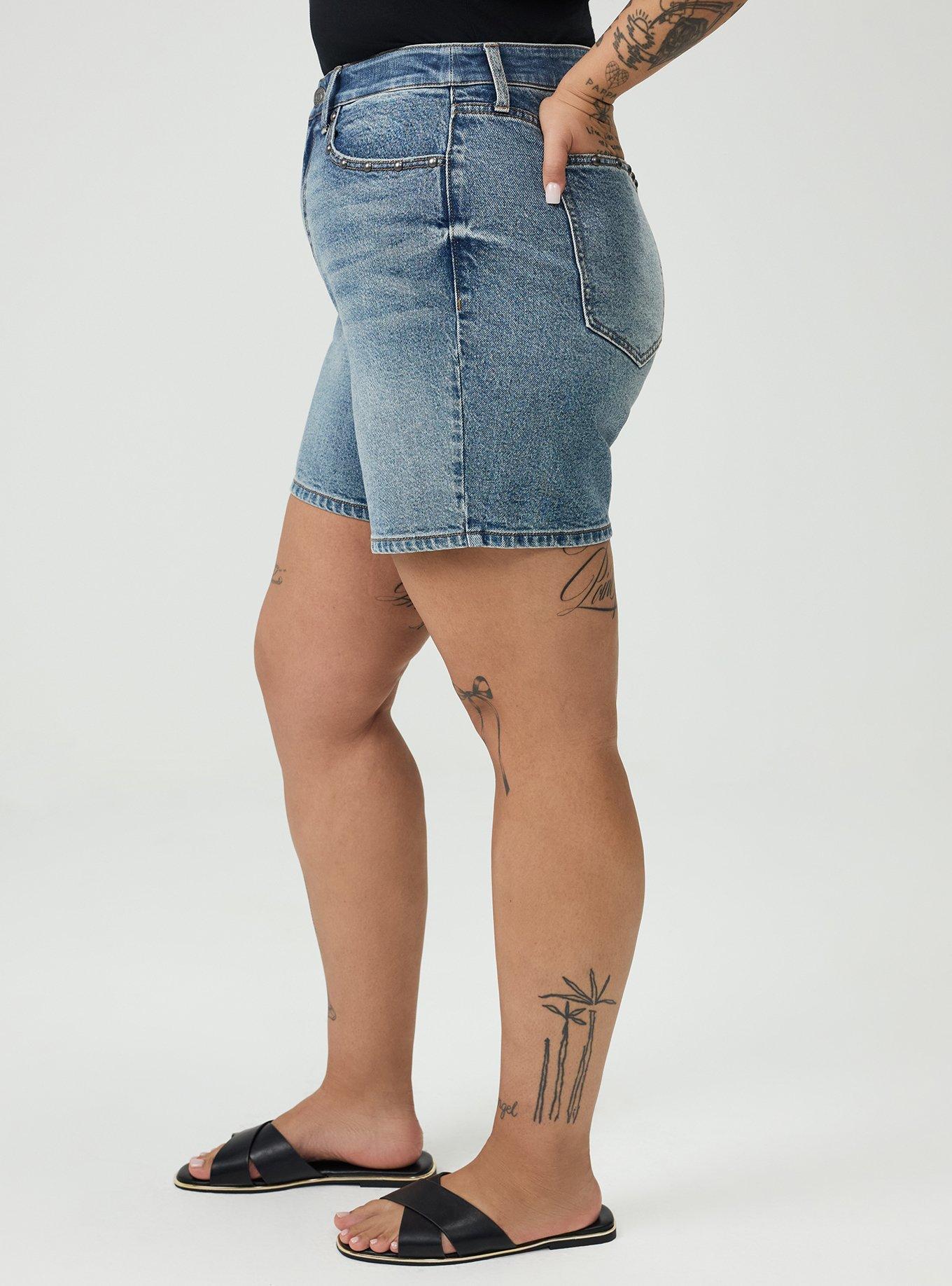 7'' High-Rise Dad Denim Short, AMERICANO, alternate