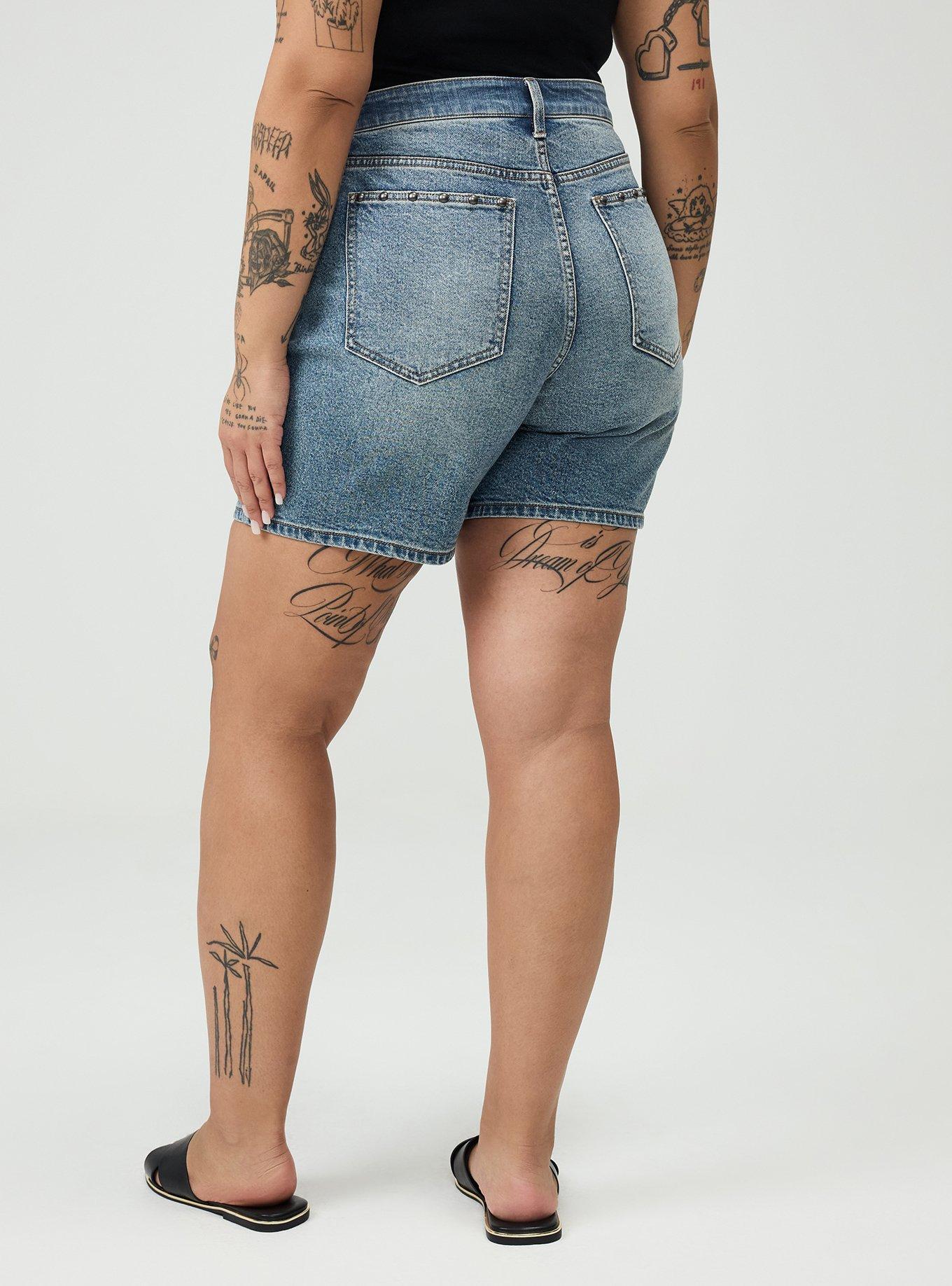 7'' High-Rise Dad Denim Short, AMERICANO, alternate