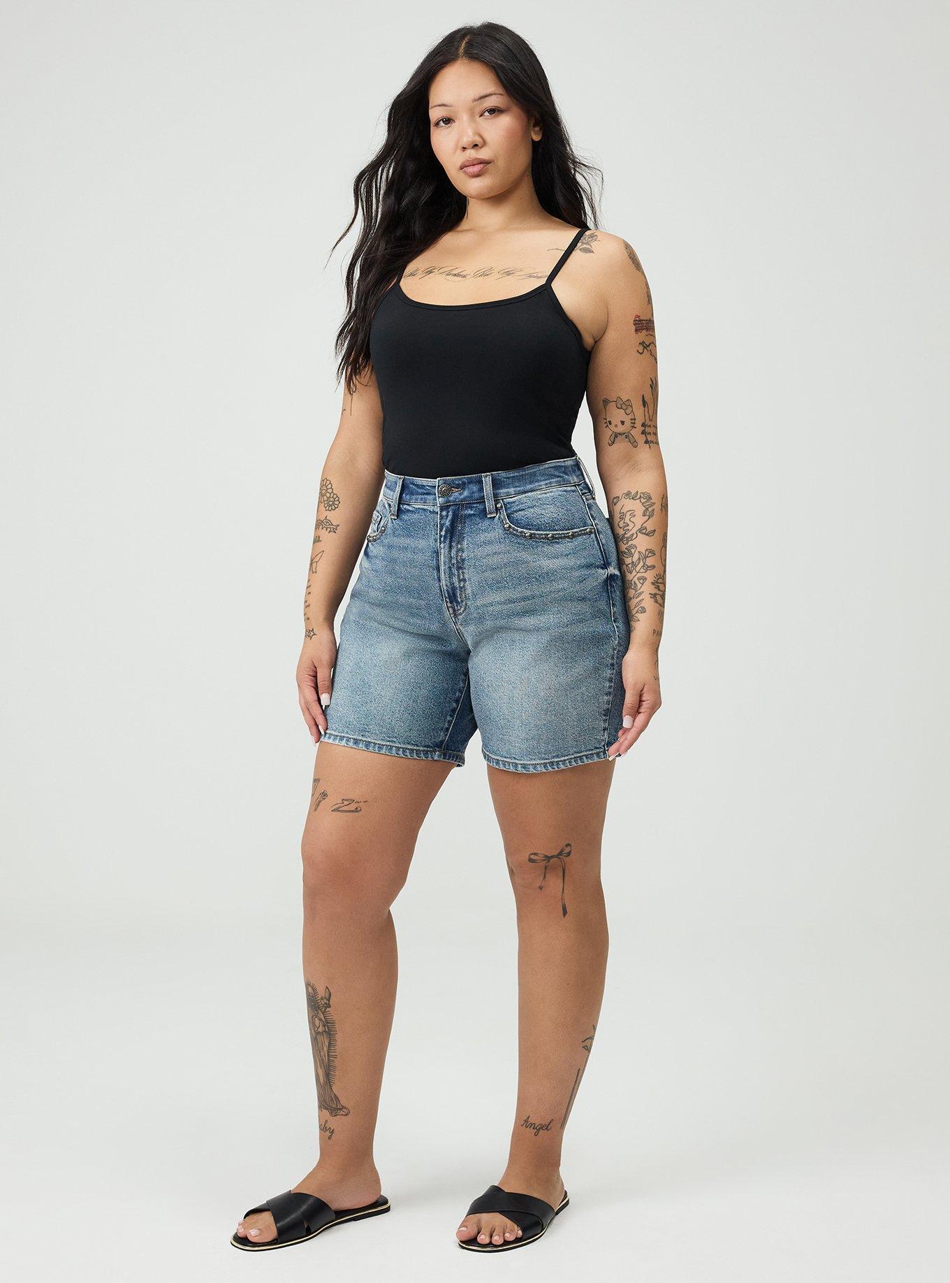 7'' High-Rise Dad Denim Short, AMERICANO, alternate