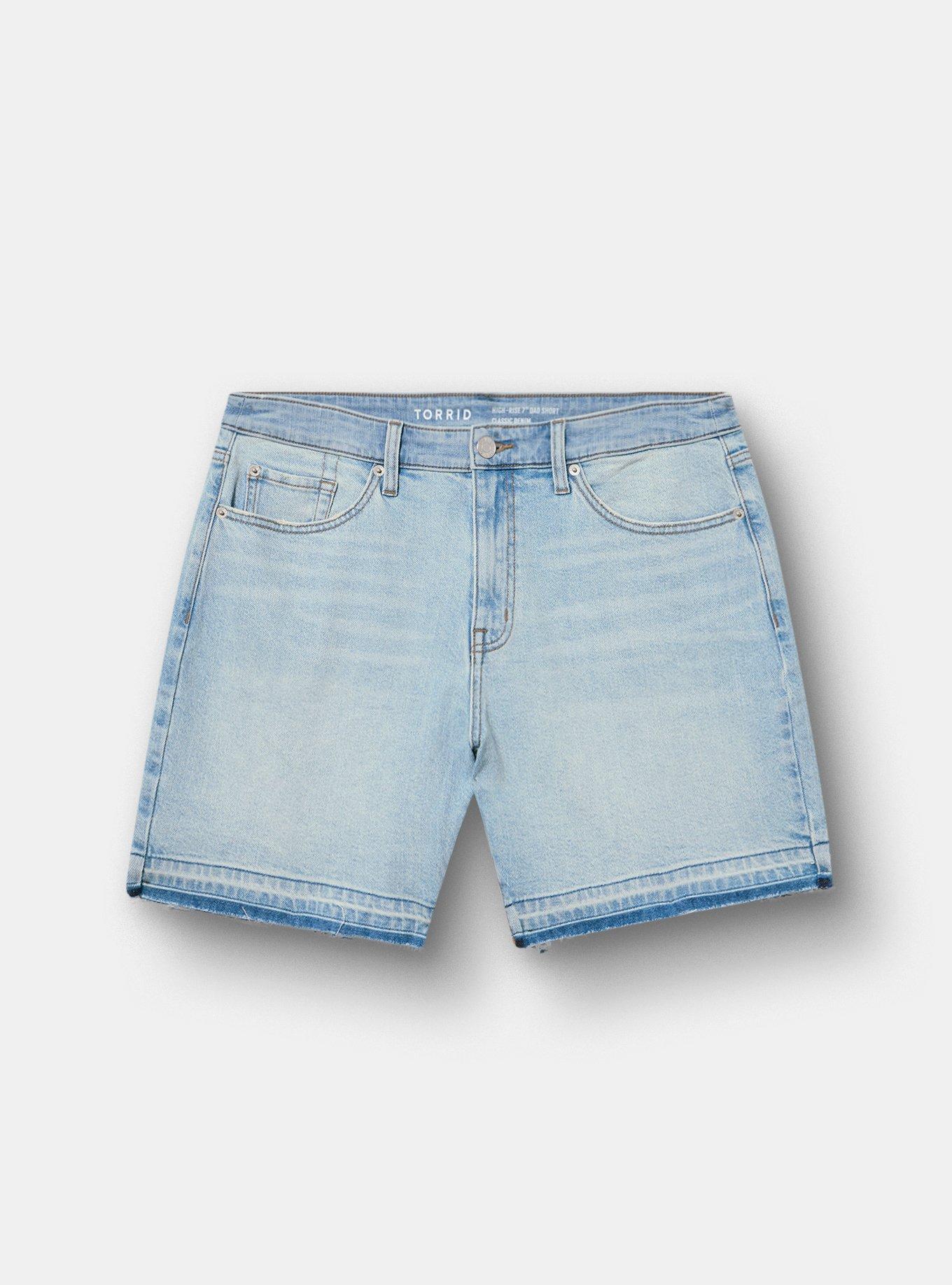 7'' High-Rise Dad Denim Short, FRENCH 75, hi-res
