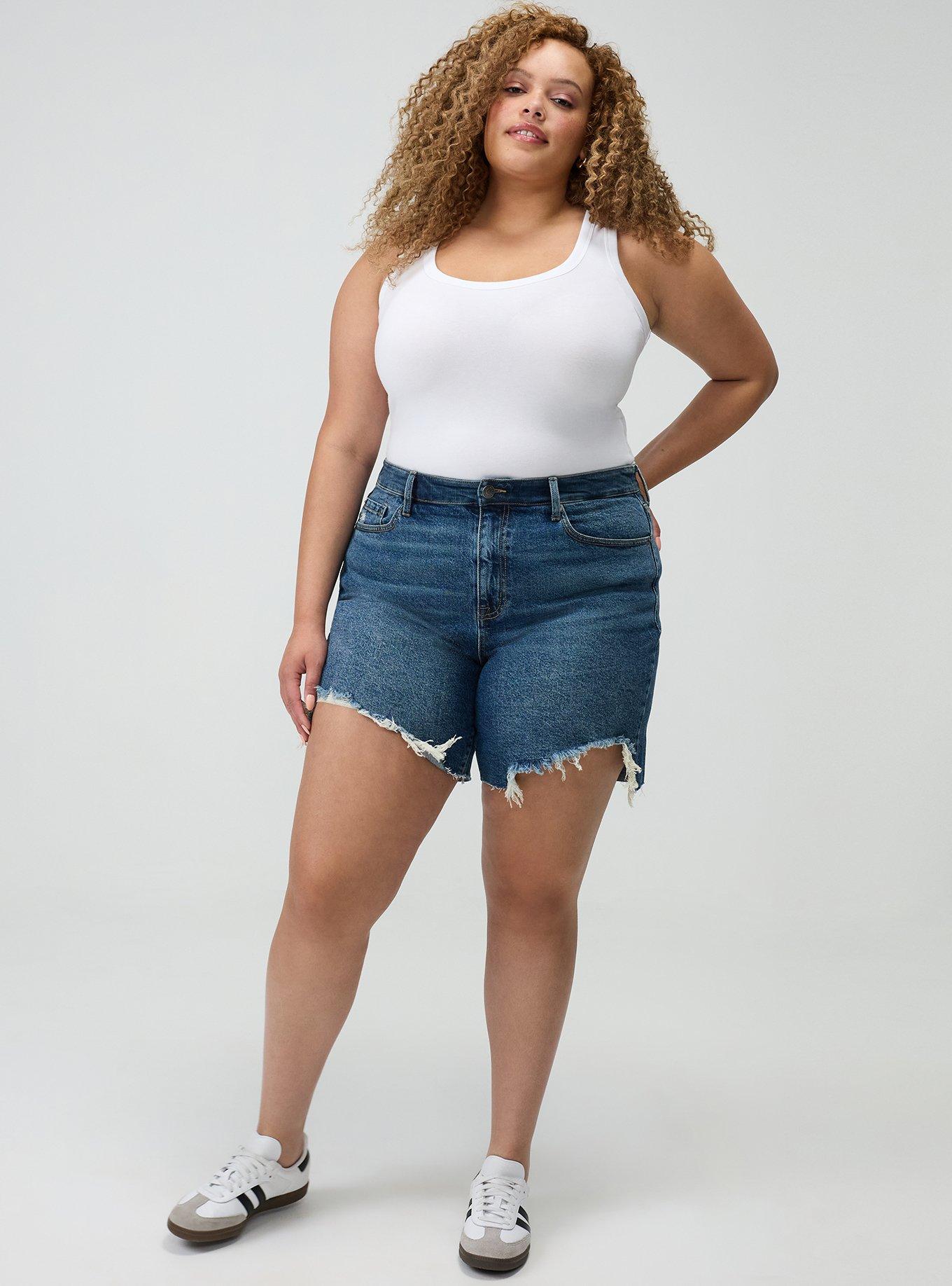 7'' High-Rise Dad Denim Short, QUEENS PARK, hi-res