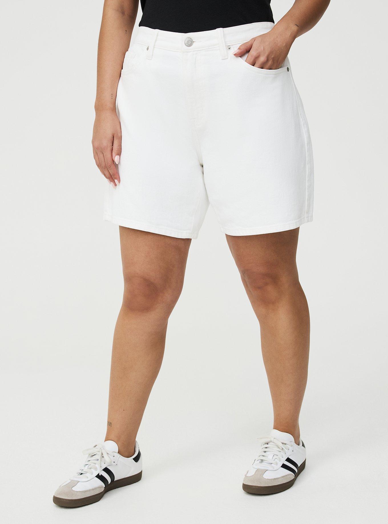 7'' High-Rise Dad Denim Short, NEW WHITE, alternate