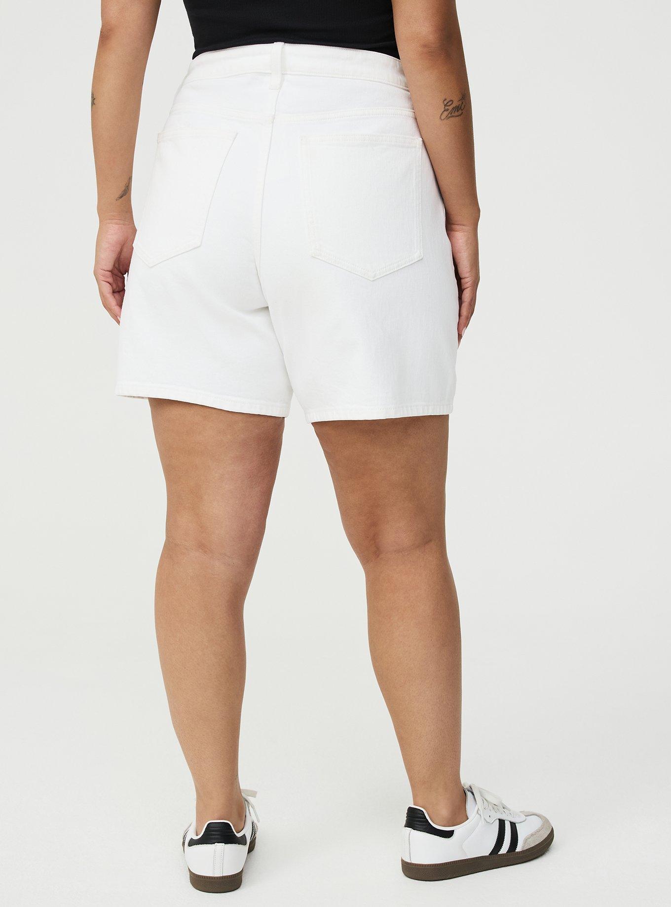 7'' High-Rise Dad Denim Short, NEW WHITE, alternate