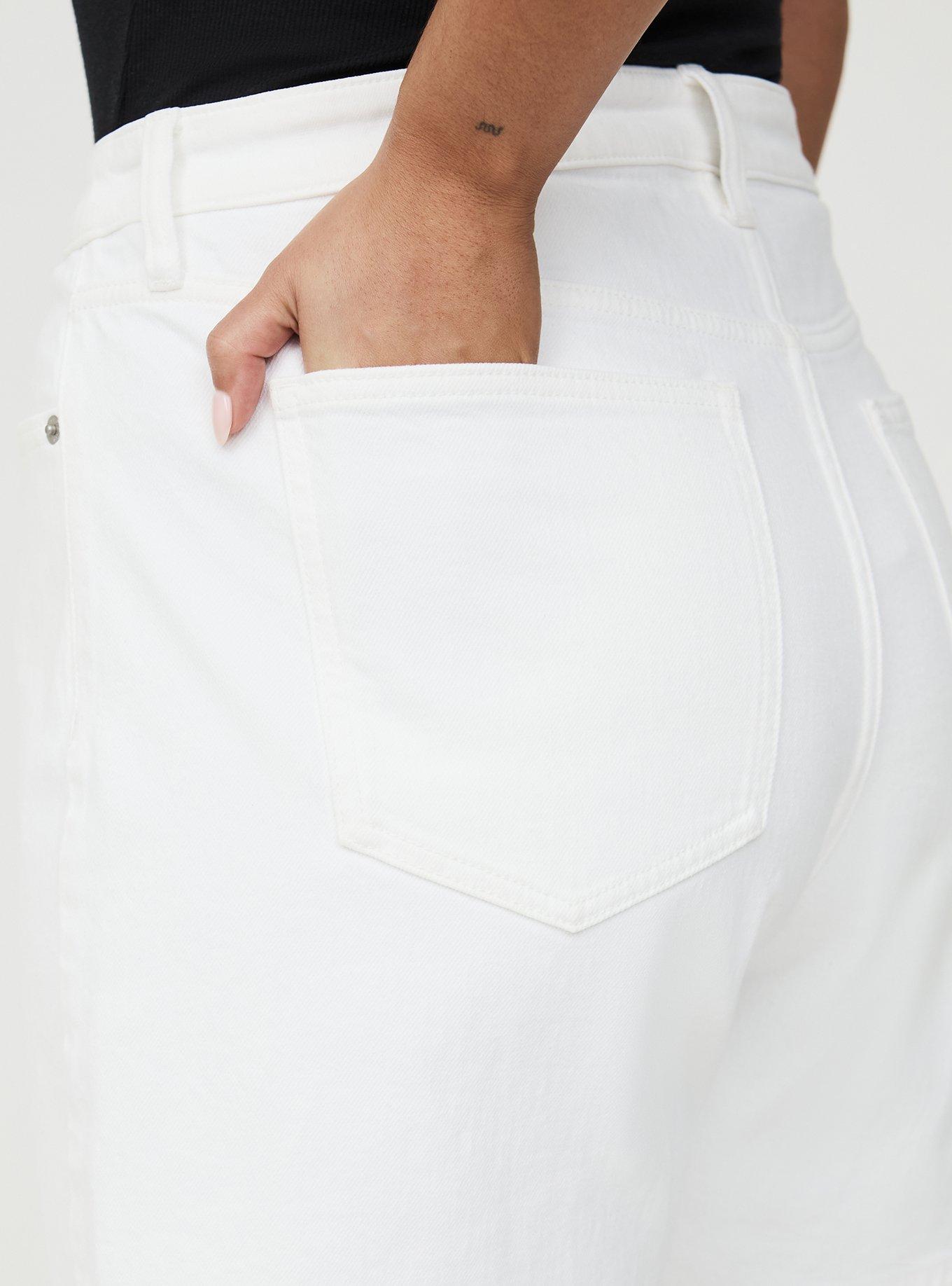 7'' High-Rise Dad Denim Short, NEW WHITE, alternate