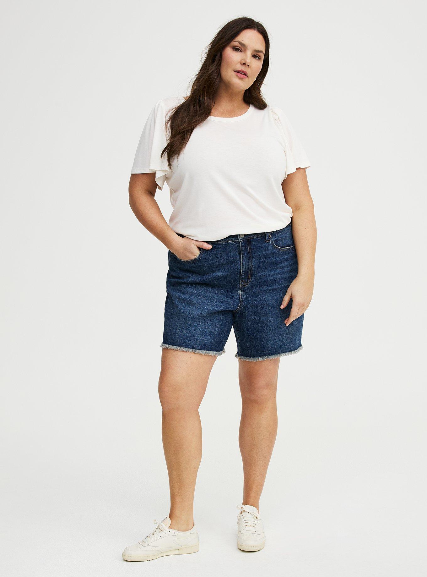 7'' High-Rise Dad Denim Short, BLUE HAWAII, hi-res