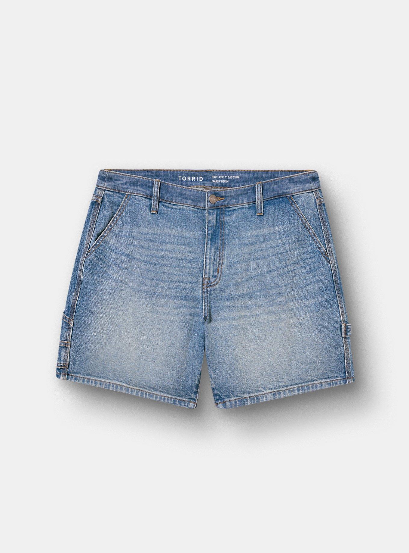 7'' High-Rise Dad Denim Short, WASHBACK 1, hi-res