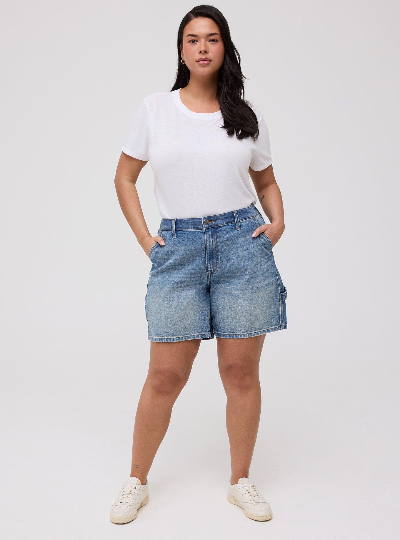 7'' High-Rise Dad Denim Short, WASHBACK 1, hi-res