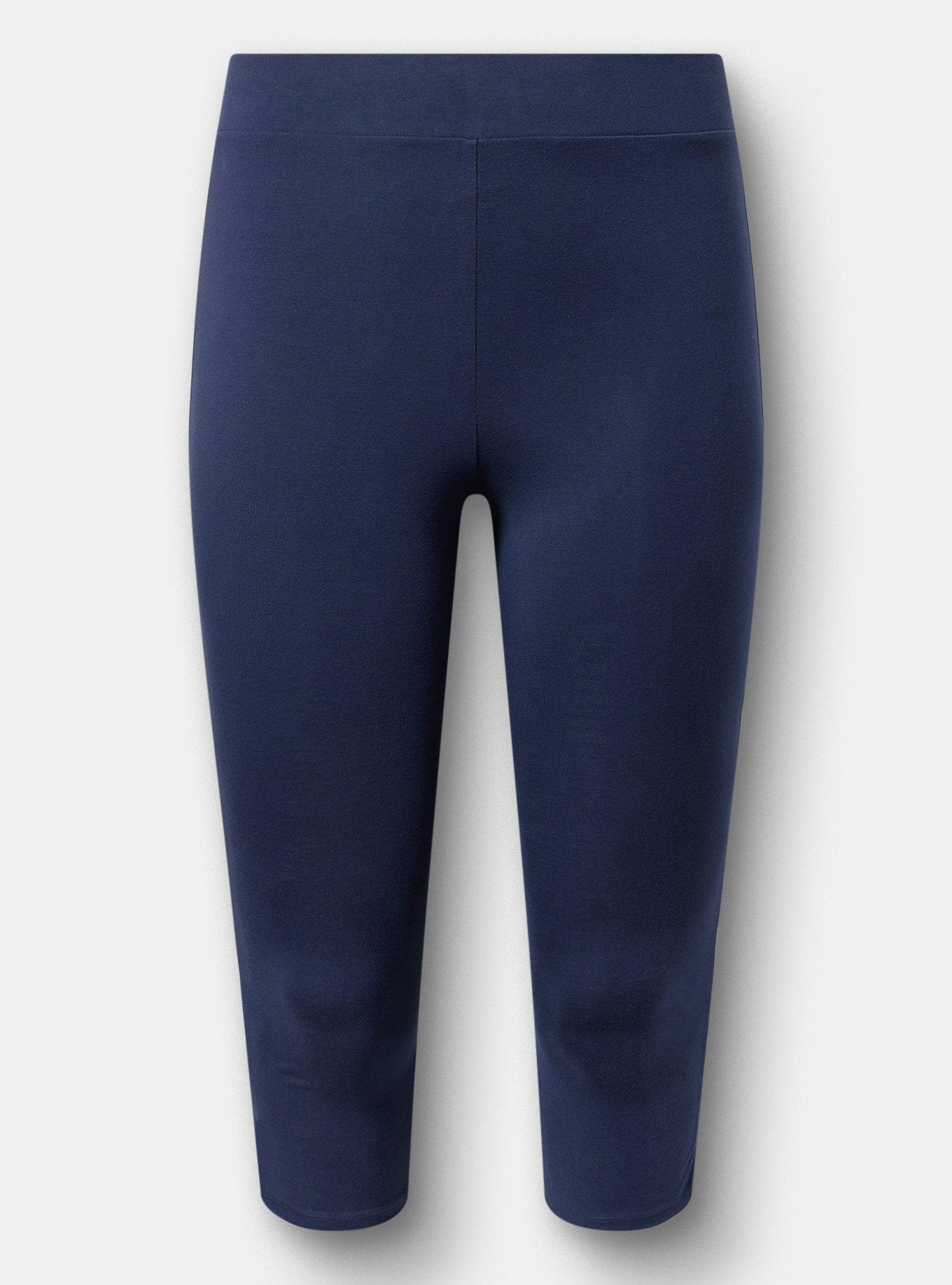 Capri Side Slit Legging, PEACOAT, hi-res