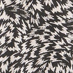 Tie Back Puff Sleeve Top, WHIRLWIND BLACK, swatch