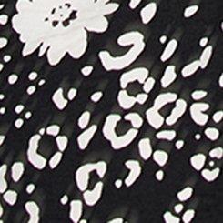 Peplum Square Neck Puff Sleeve Top, DOODLE DITSY FLORAL DEEP BLACK, swatch