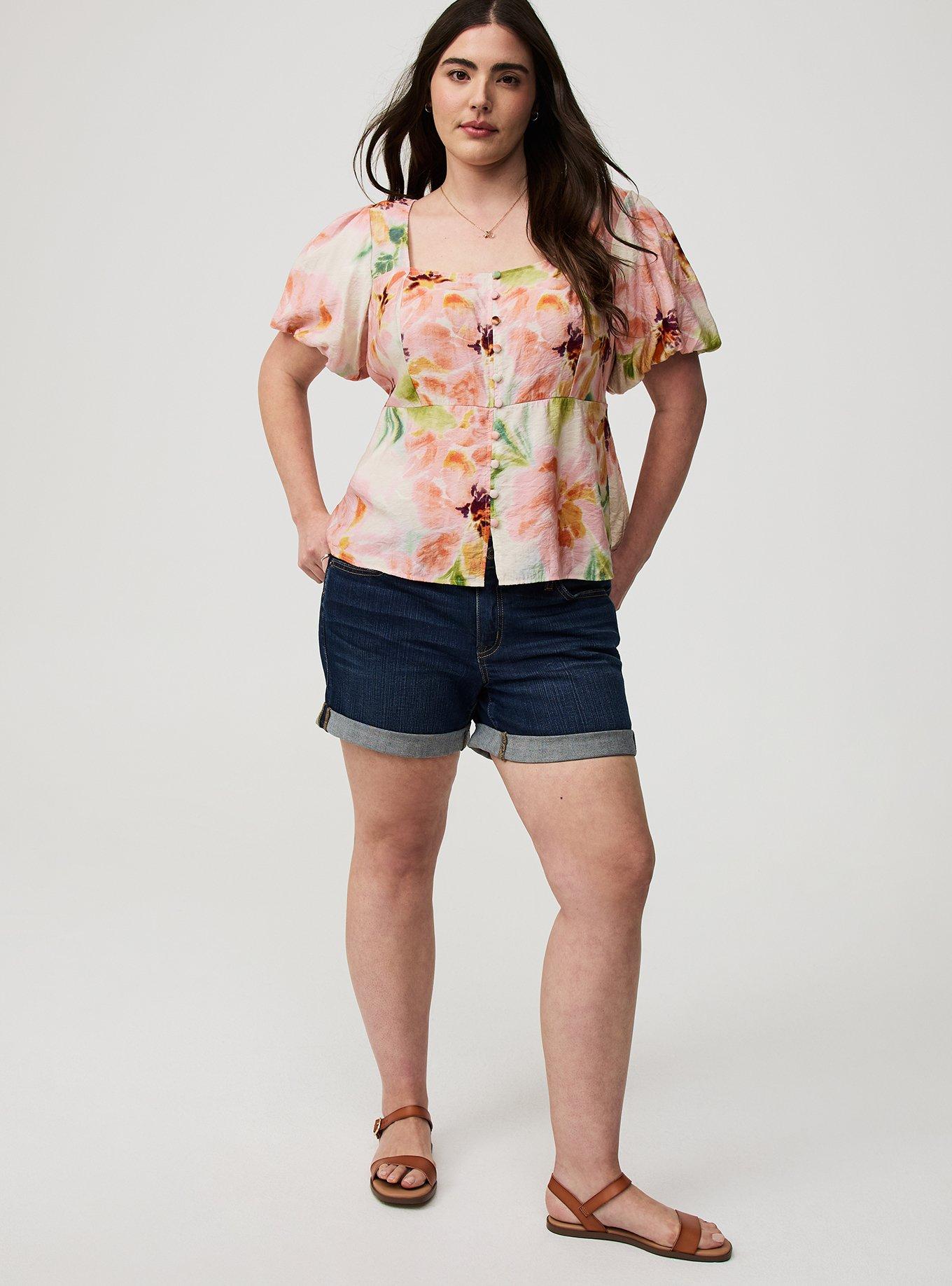 Peplum Square Neck Puff Sleeve Top