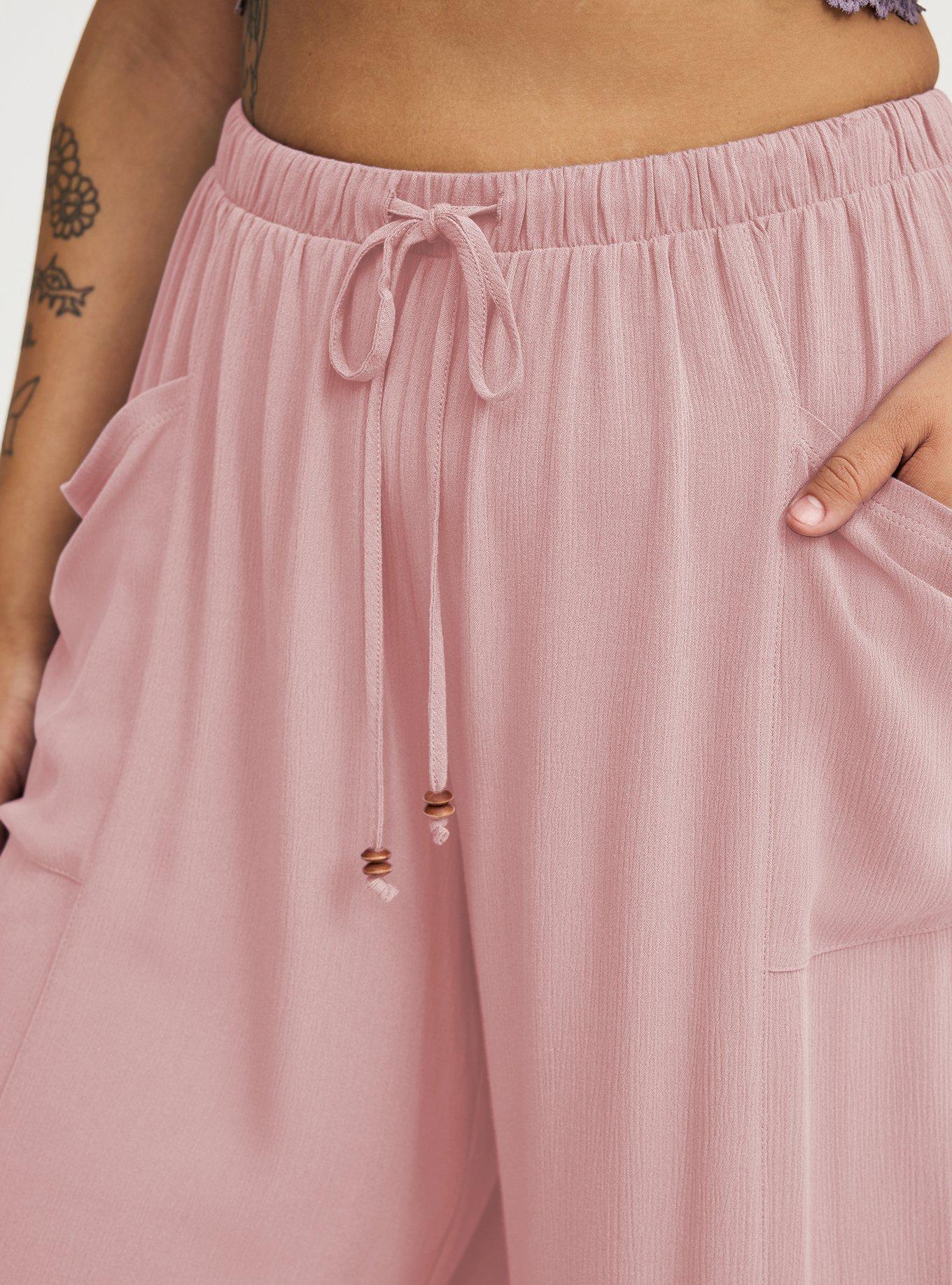 High-Rise Wide-Leg Gauze Pant, VIOLET ICE, alternate