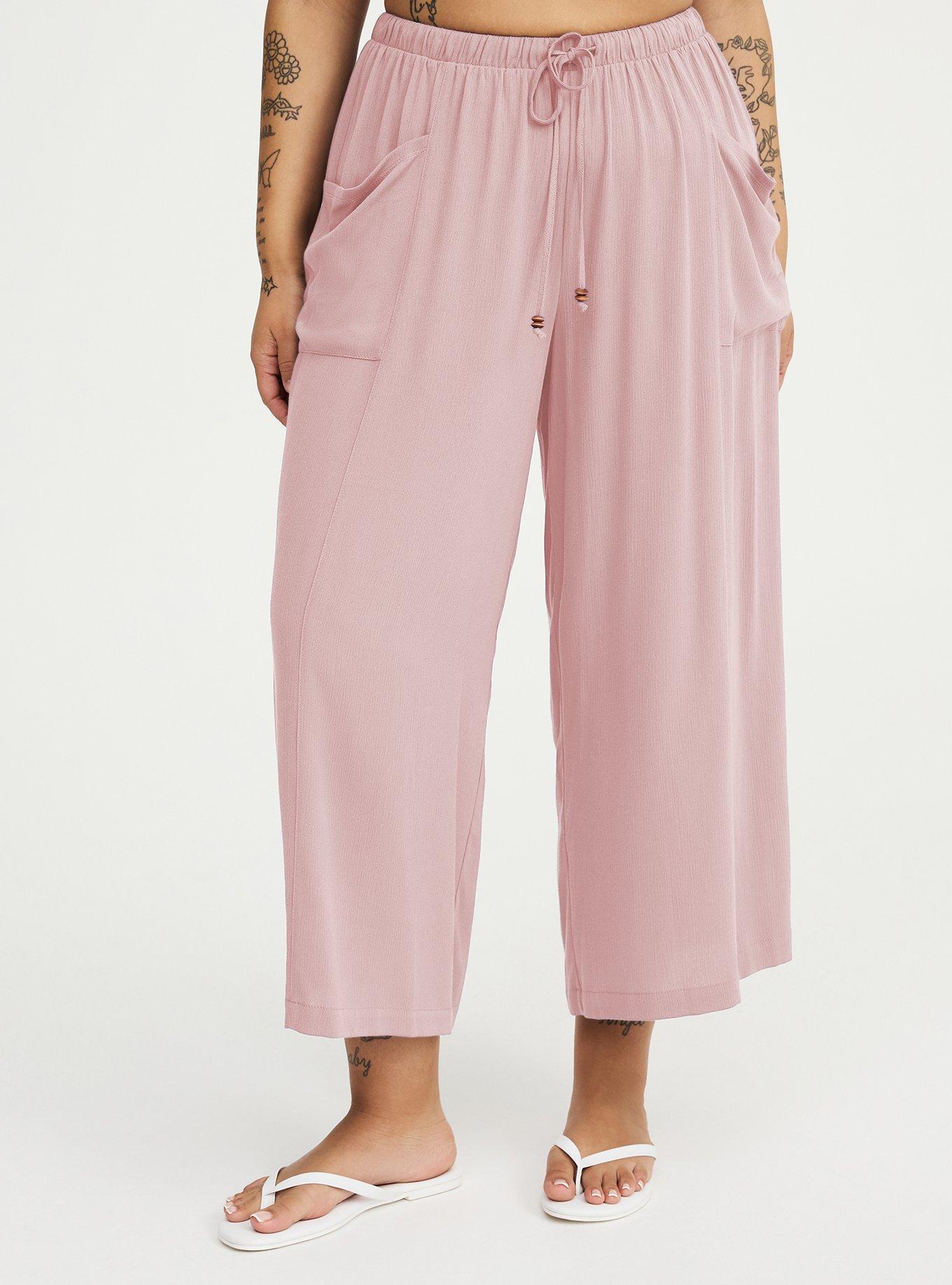High-Rise Wide-Leg Gauze Pant, VIOLET ICE, alternate