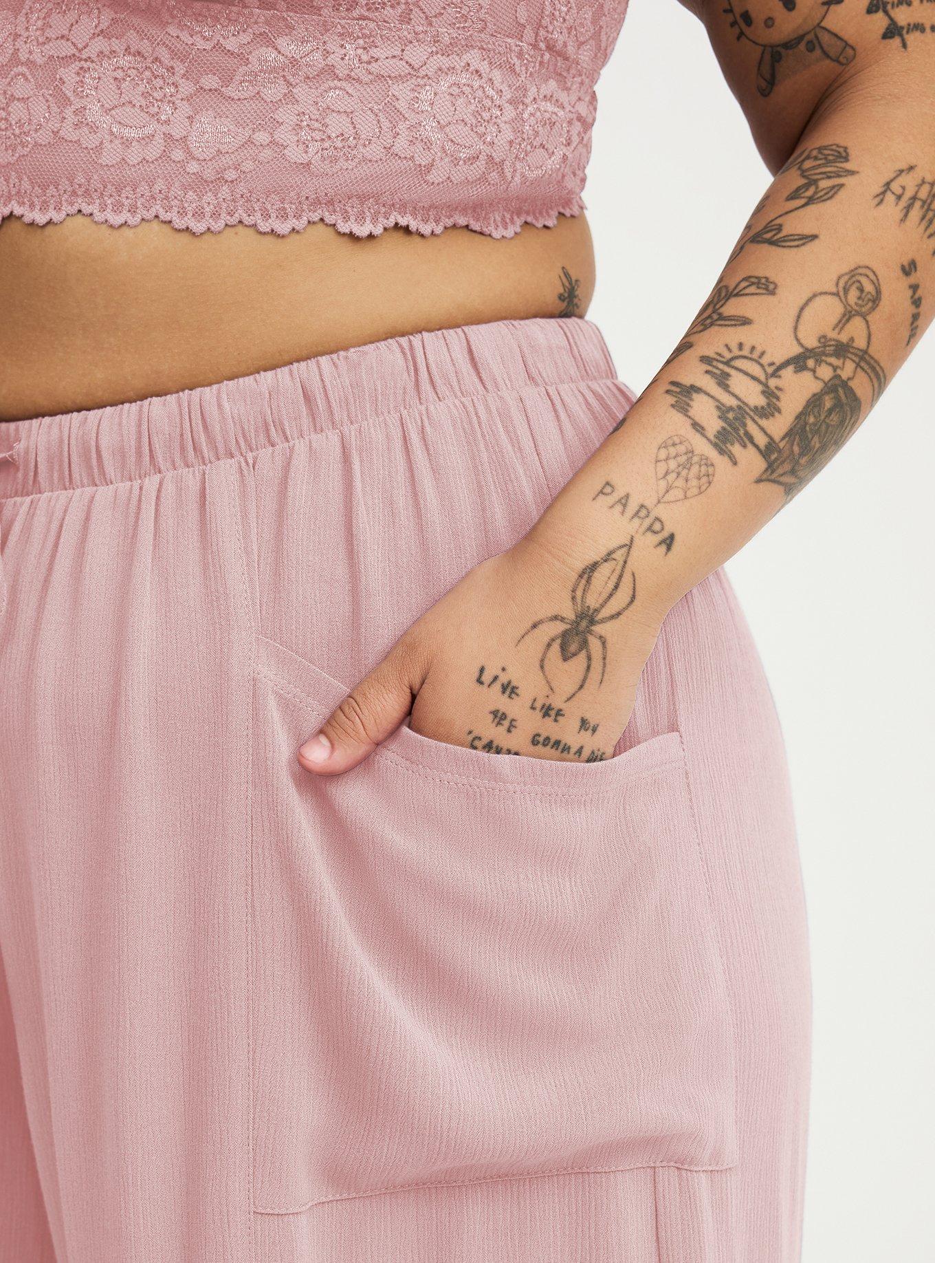 High-Rise Wide-Leg Gauze Pant, VIOLET ICE, alternate