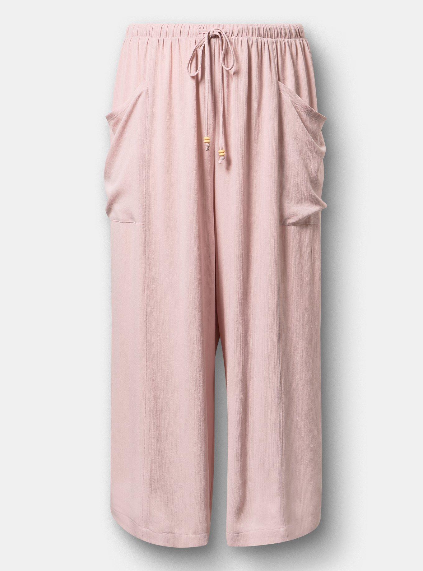 High-Rise Wide-Leg Gauze Pant, VIOLET ICE, hi-res