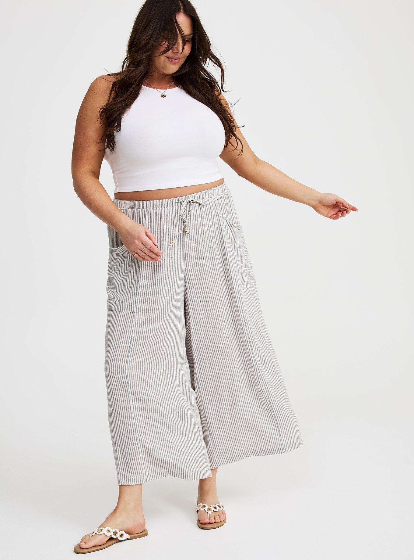 Cropped Straight Leg High-Rise Pant