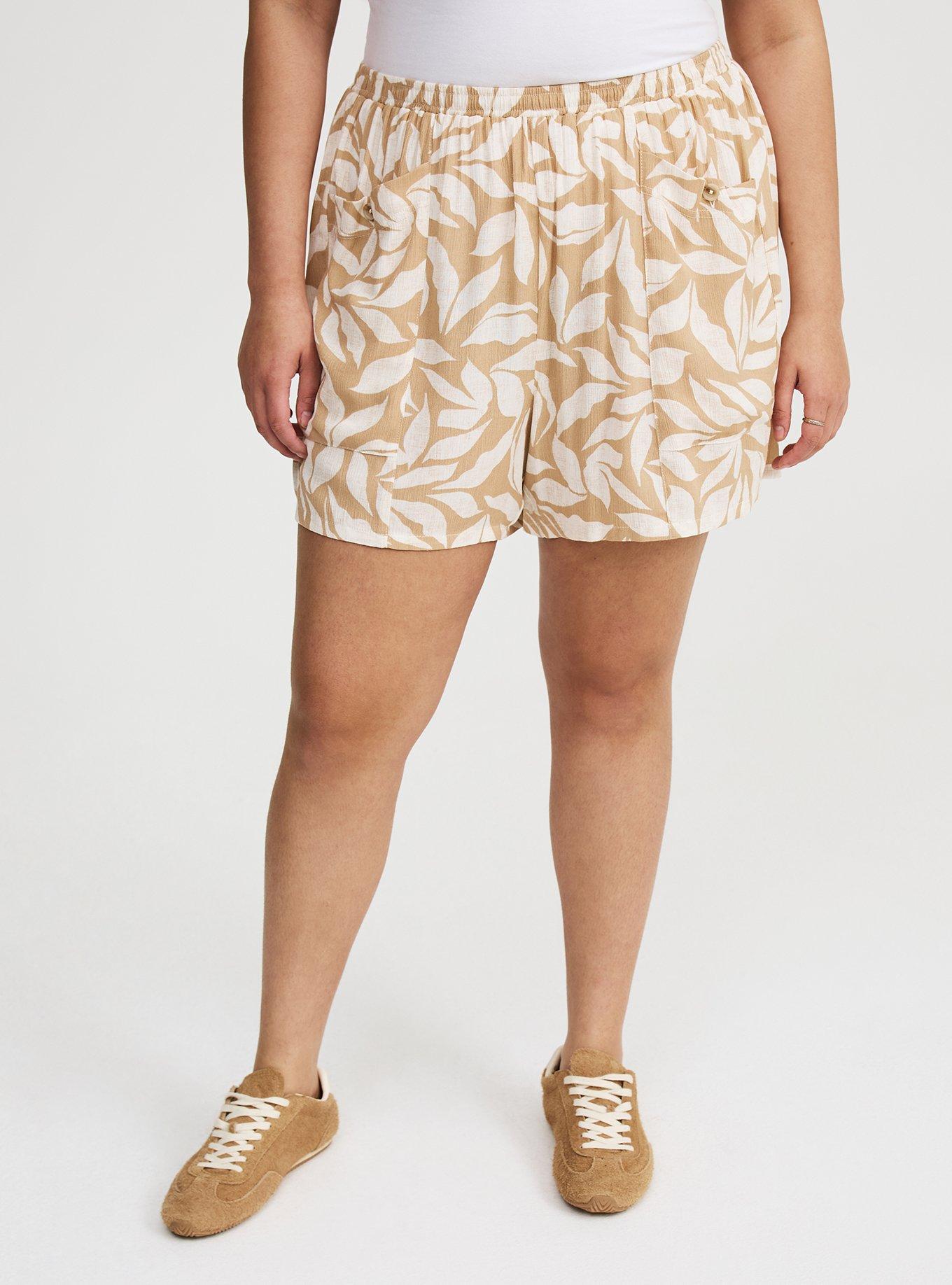 Pull-On High-Rise Cargo Short