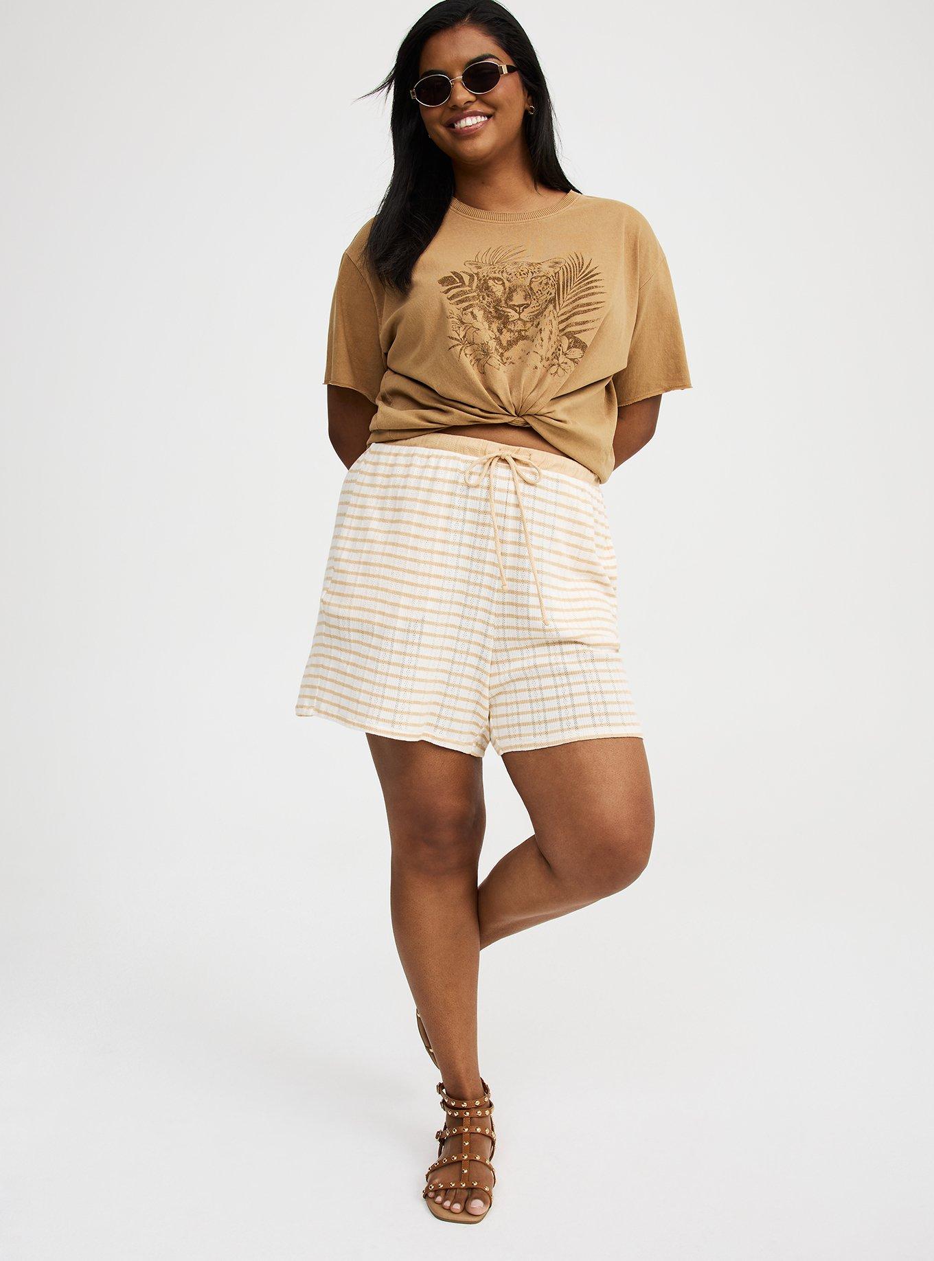 High-Rise Drawstring Knit Short