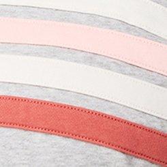 Collared V-Neck Sweatshirt, HEATHER GREY STRIPE, swatch