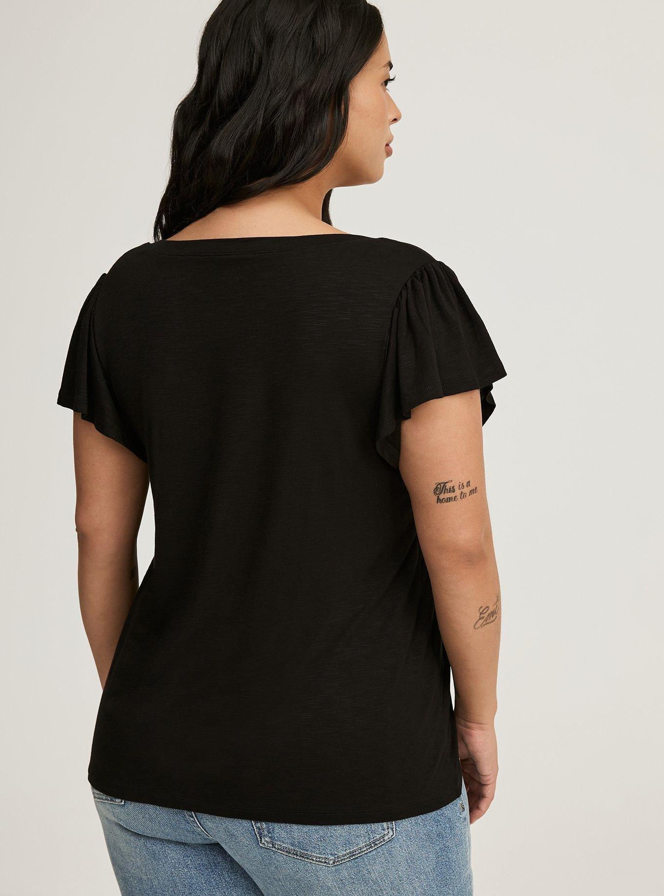 Flutter V-Neck Super Soft Tee