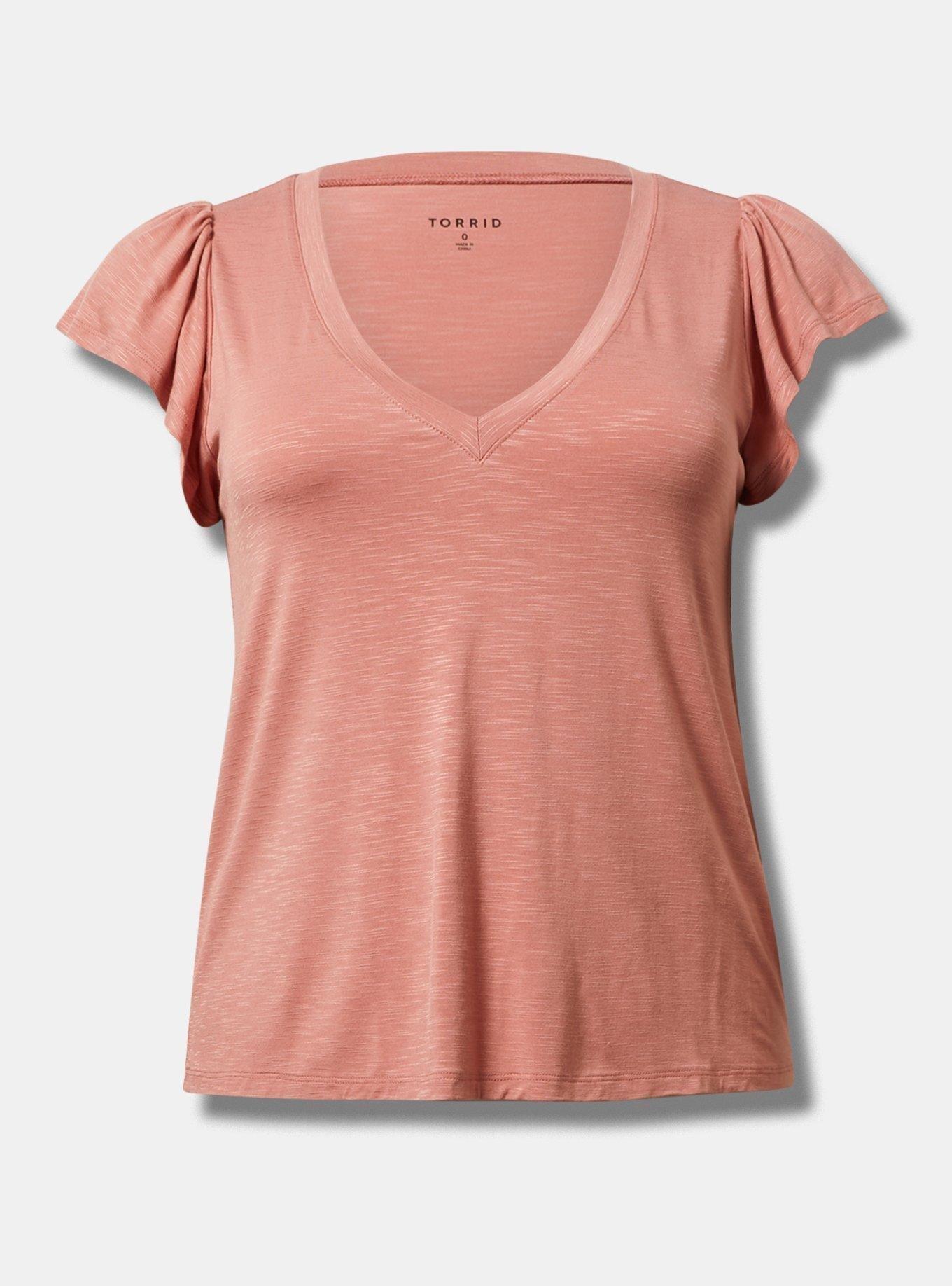 Flutter V-Neck Super Soft Tee