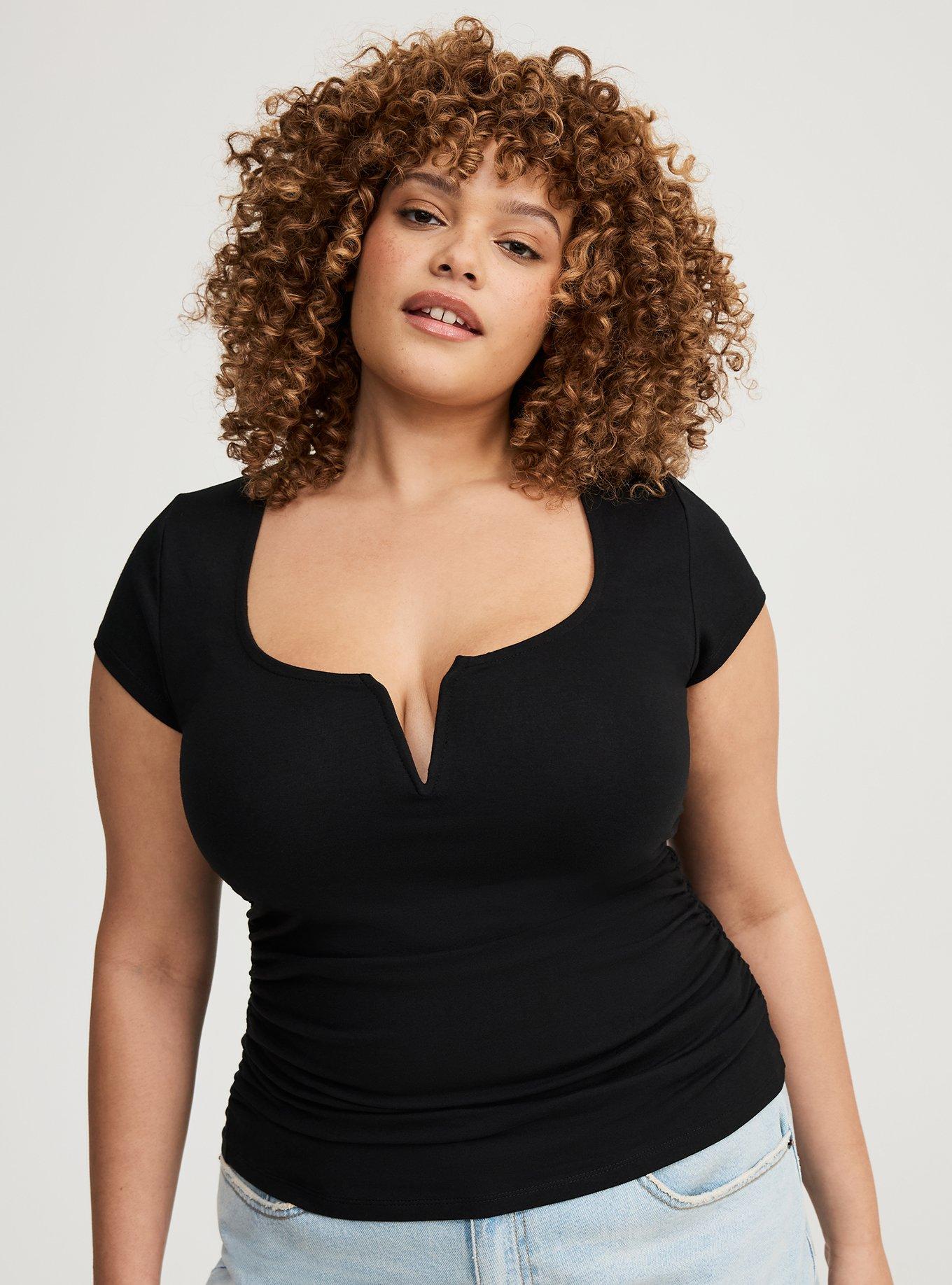 Foxy Scoop V-Wire Ruched Top