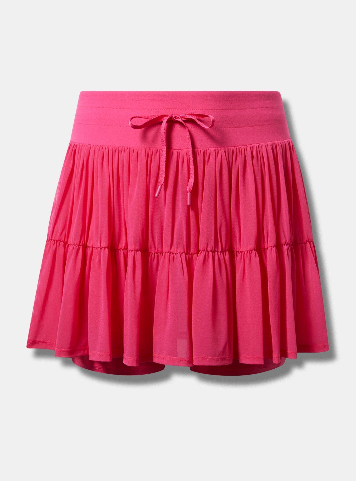 Mesh Ruffle Active Skirt with Bike Short