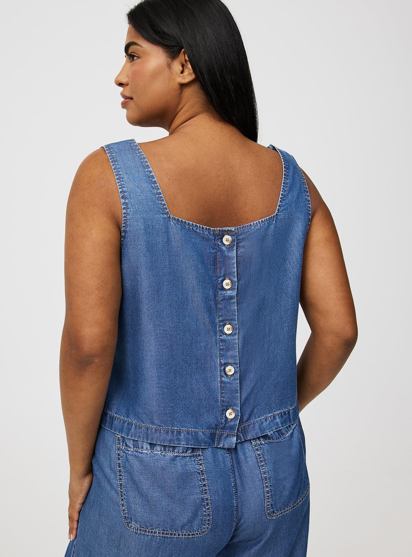 Tencel Square Neck Crop Top