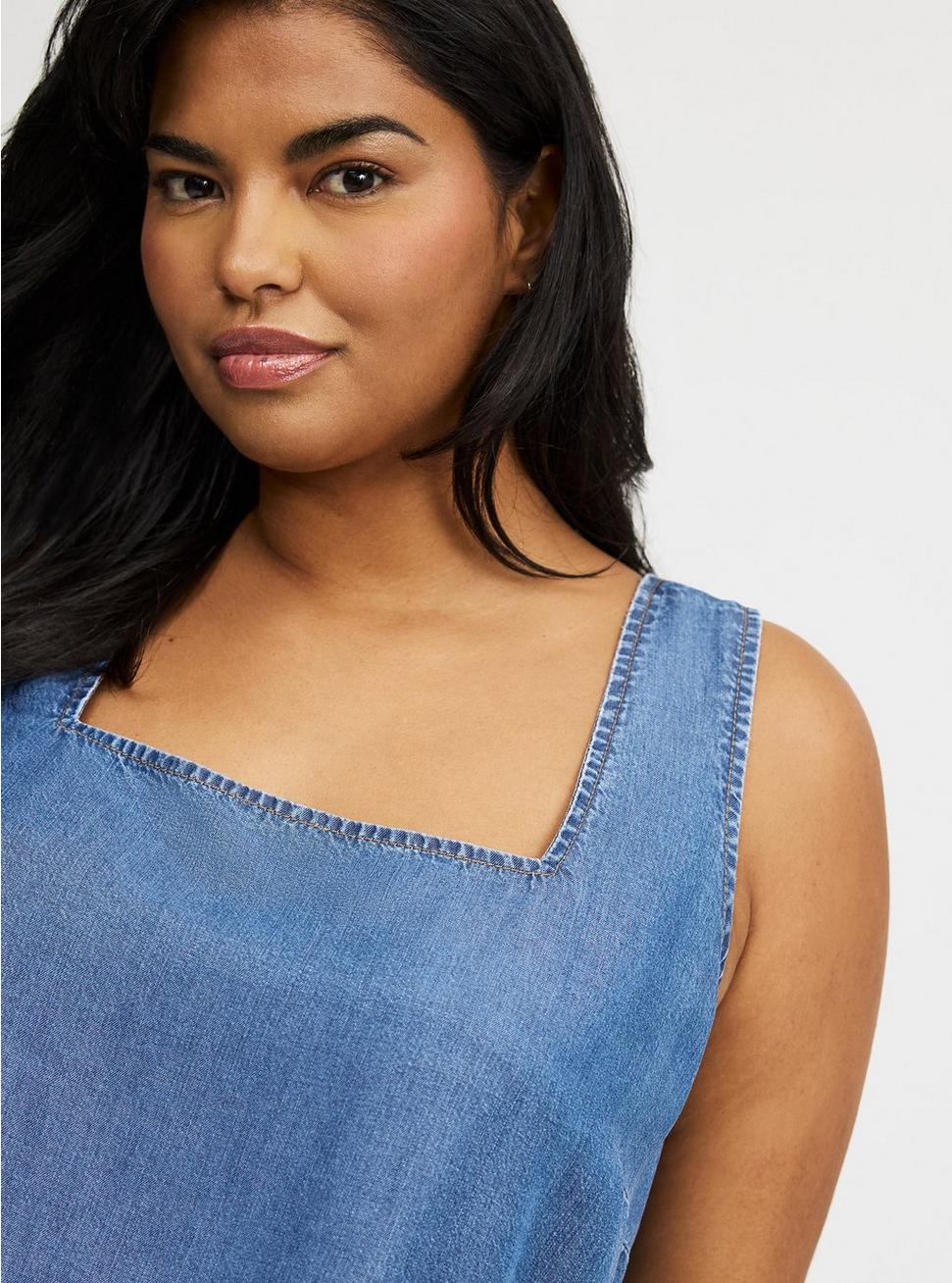 Plus Size - Tencel Square Neck Crop Top - Torrid Plus Size - Tencel Square Neck Crop Top - Torrid