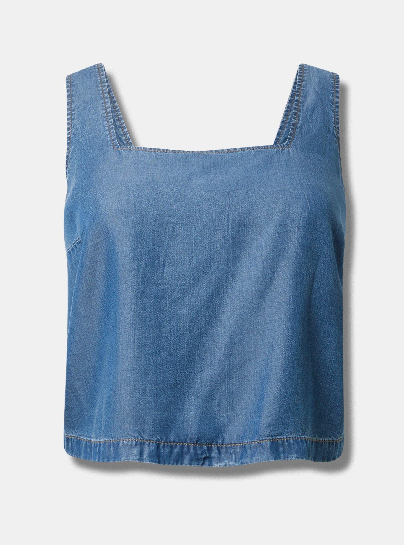 Plus Size - Tencel Square Neck Crop Top - Torrid Plus Size - Tencel Square Neck Crop Top - Torrid