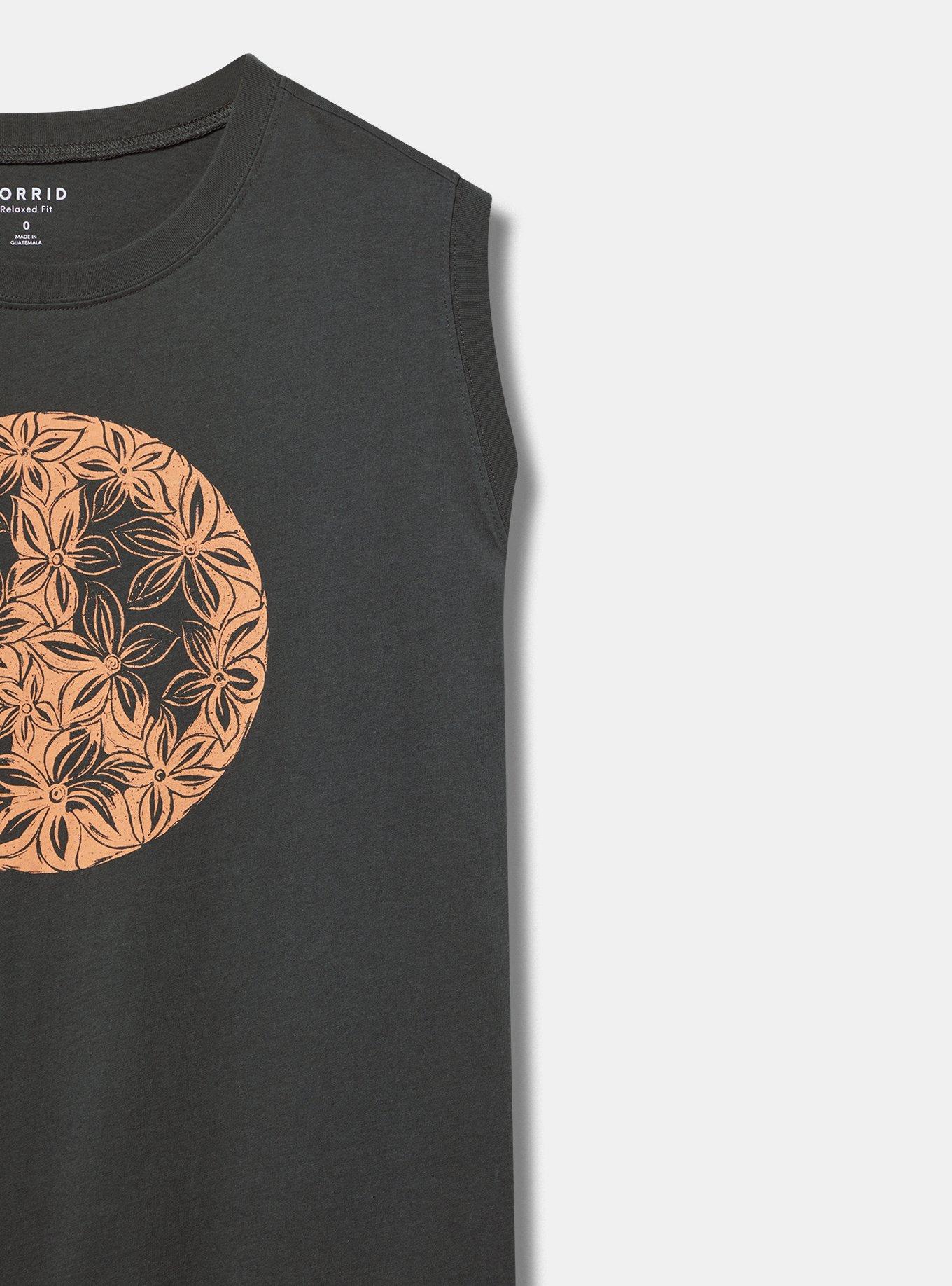 Floral Peace Relaxed Heritage Jersey Tank
