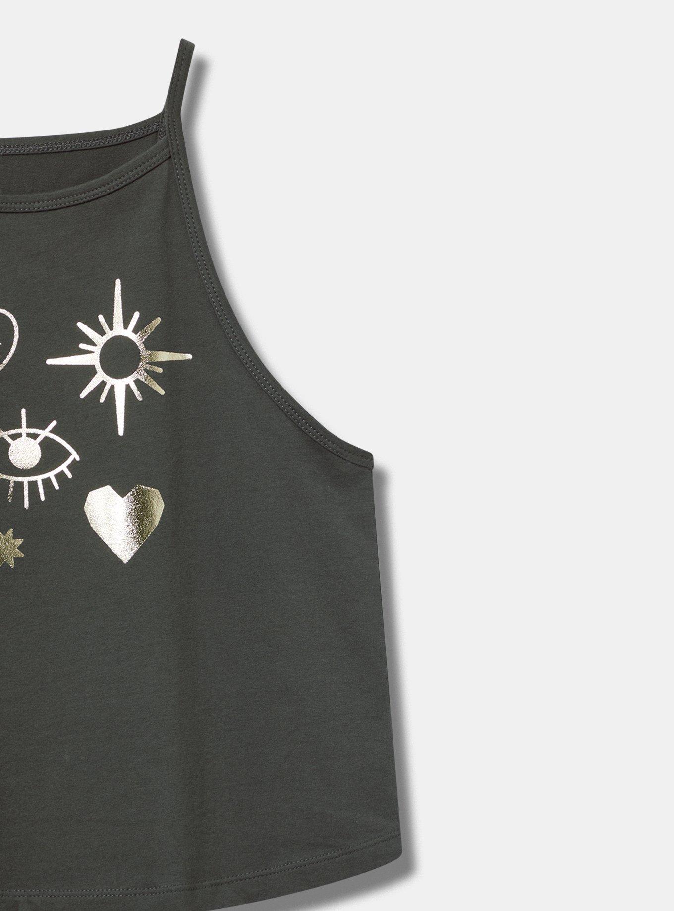Symbols Foxy High Neck Crop Tank
